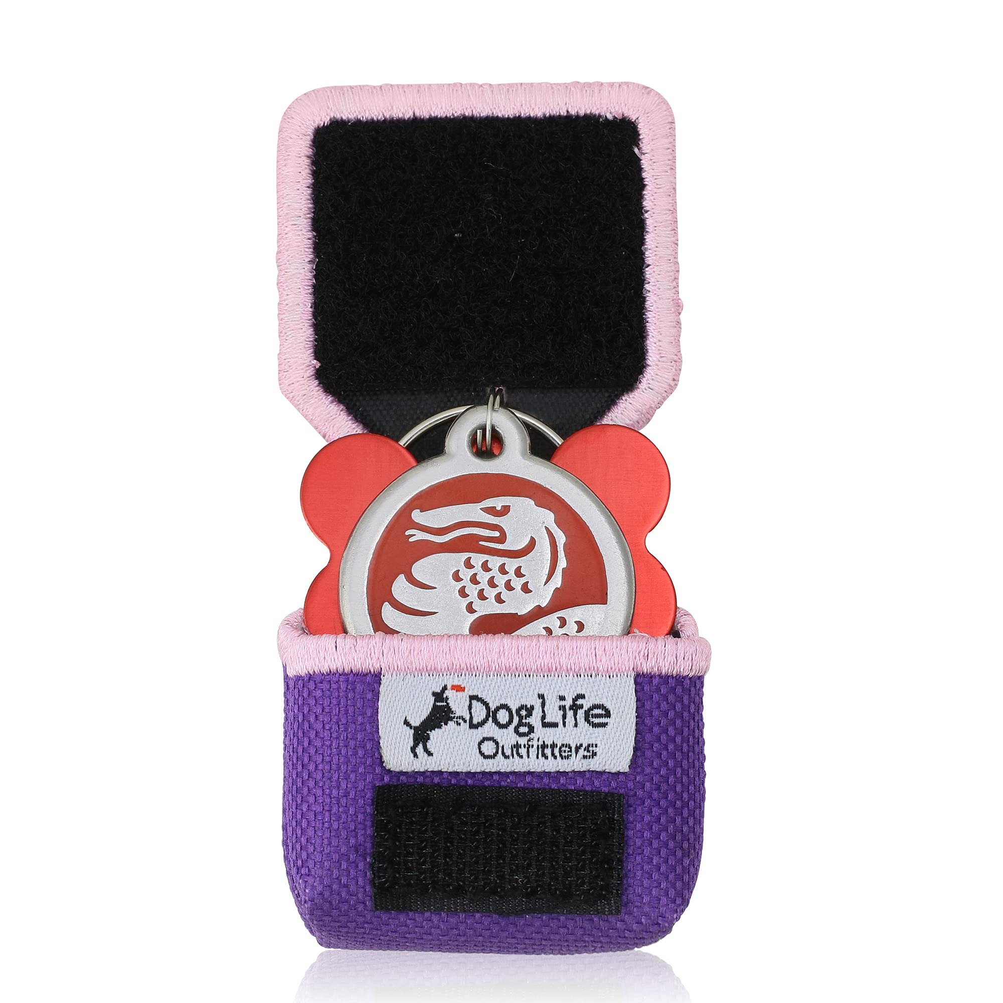 Dog Life Outfitters The Tag Bag - Dog Tag Silencer - Hot Mess