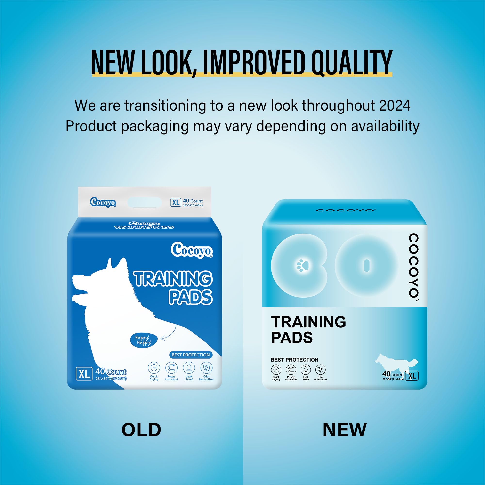 Cocoyo Best Value Training Pads, 28' By 34' Xl, 40 Count,Blue And White, Packaging May Vary