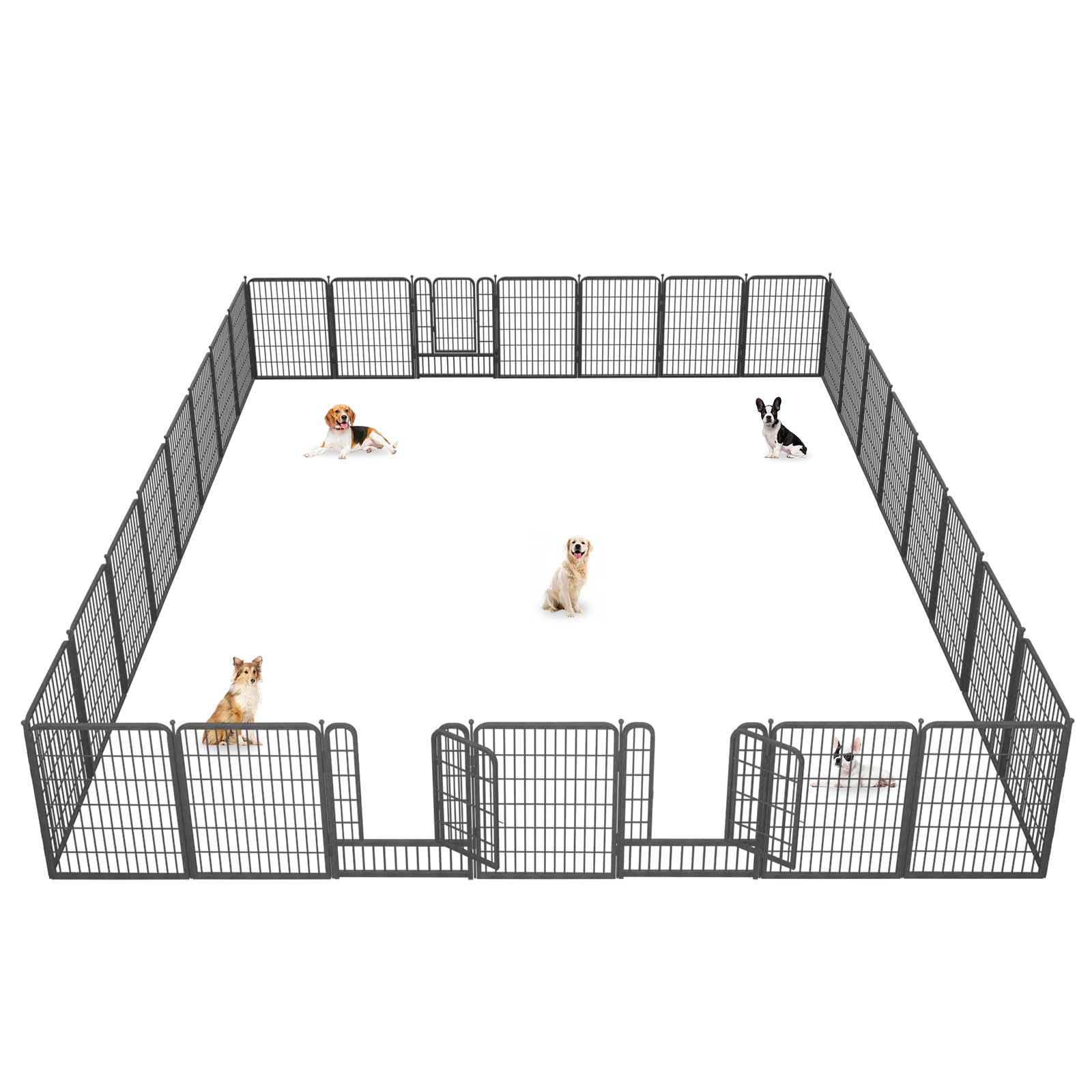 Jhsomdr Dog Playpen 40'' Height 30 Panels Portable Dog Fence Outdoor For Yard Puppy Playpen Indoor Dog Pen Outdoor For Medium/Sm