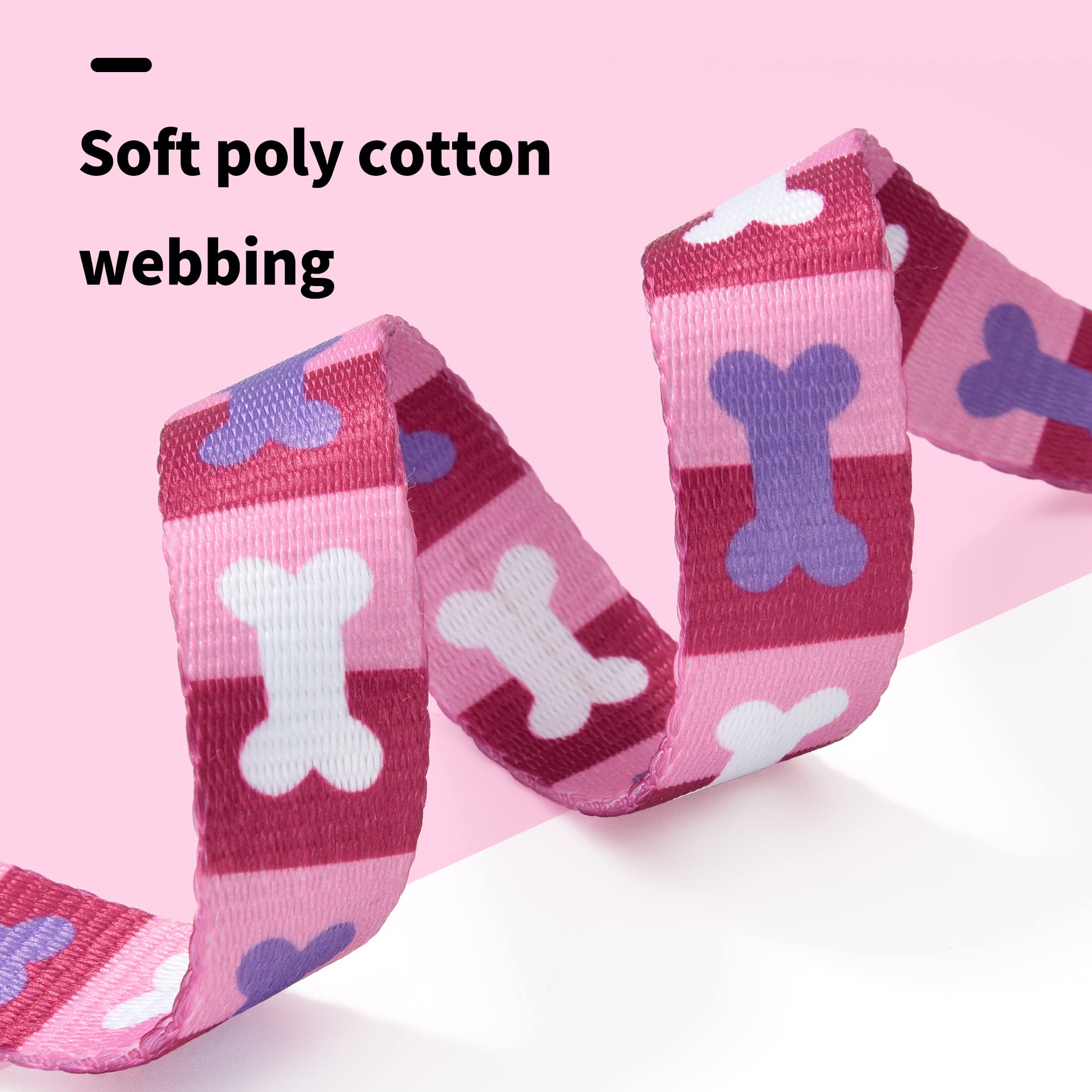 Mile High Life Dog Collar | Nylon Puppy Collars W Cute Patterns | Lightweight Girl Dog Collar | Boy Dog Collar For Small/Medium/Large Dogs (Purple Bone, Small)