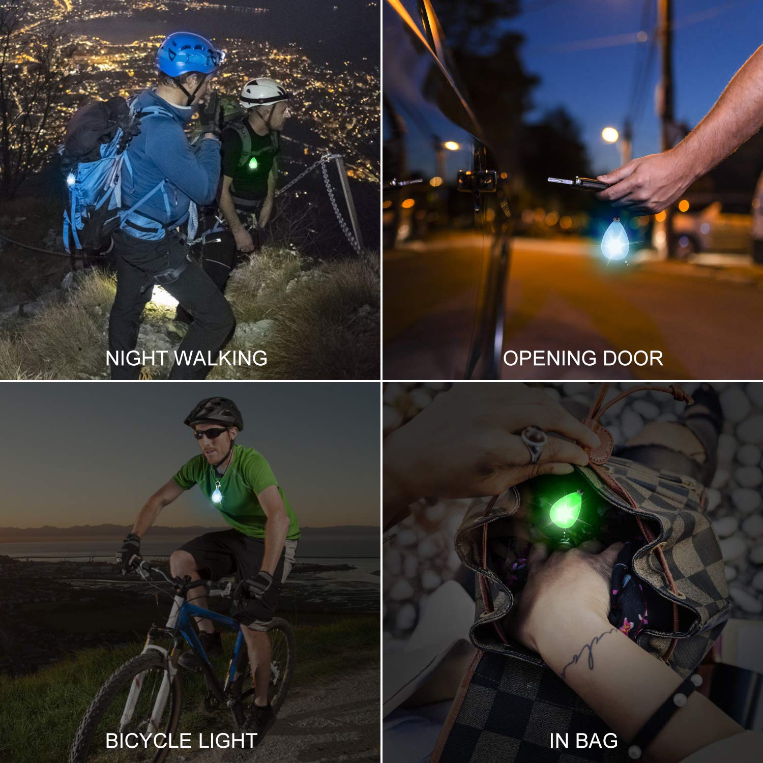 Novkin 2-Pack Rechargeable Dog Light, Dog Collar Light,Waterproof,3 Modes Led Dog Safety Lights,Multiple Color Options,Clip On Collar, Leash,Harness，Night Light For Running,Climbing,Camping
