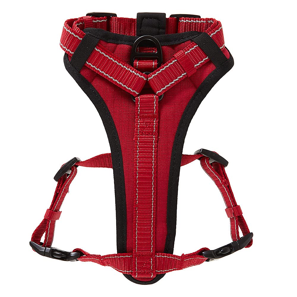 Kong Max Ultra Durable Neoprene Padded Chest Plate Dog Harness Offered By The Barker Company (Red, Medium)