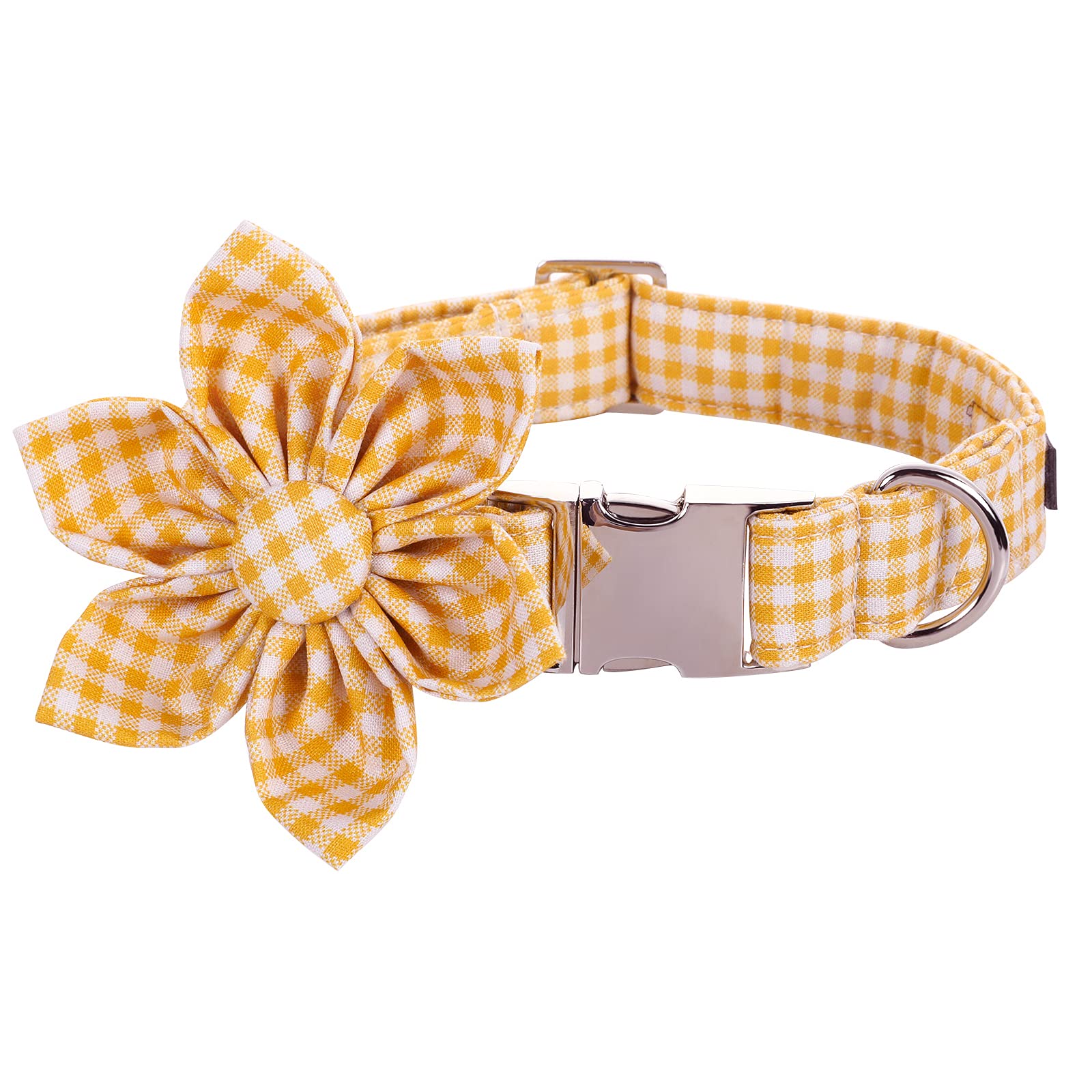 Lionet Paws Dog Collar With Flower, Soft And Comfortable, Adjustable Collar For Small Dogs Girl, Neck 10-16 Inches