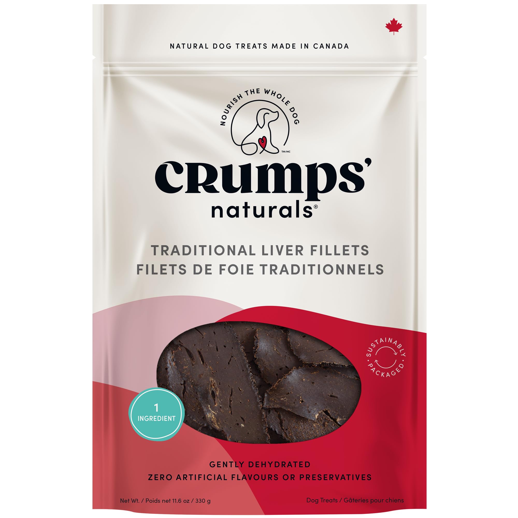 Crumps Naturals Traditional Liver Fillets For Pets, 11.6-Ounce
