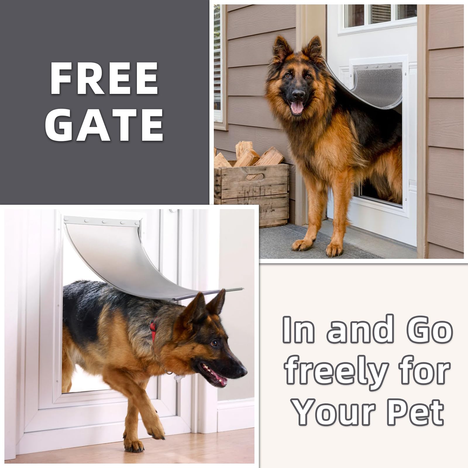 Pac11-11039 Dog Door Replacement Flaps For Dogs And Cat, Doggy Doggie Pet Flap Replacement Doors Compatible With Petsafe, Size 1