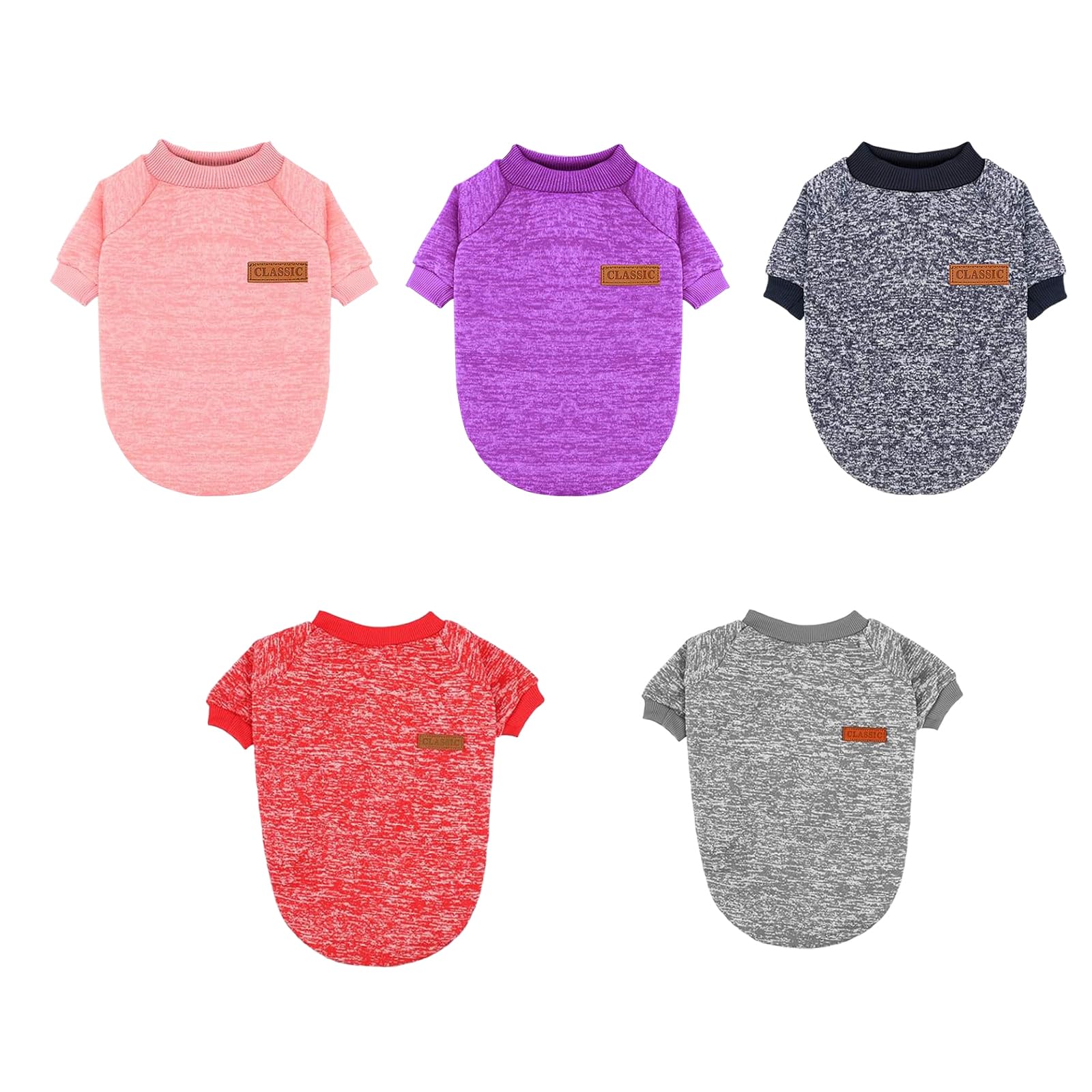 2 Pack Dog Sweaters for Small Dogs - Warm Winter Puppy Sweaters Cute Soft Dog Clothes Outfit Pet Costume for Boy Girl Doggie, Ca