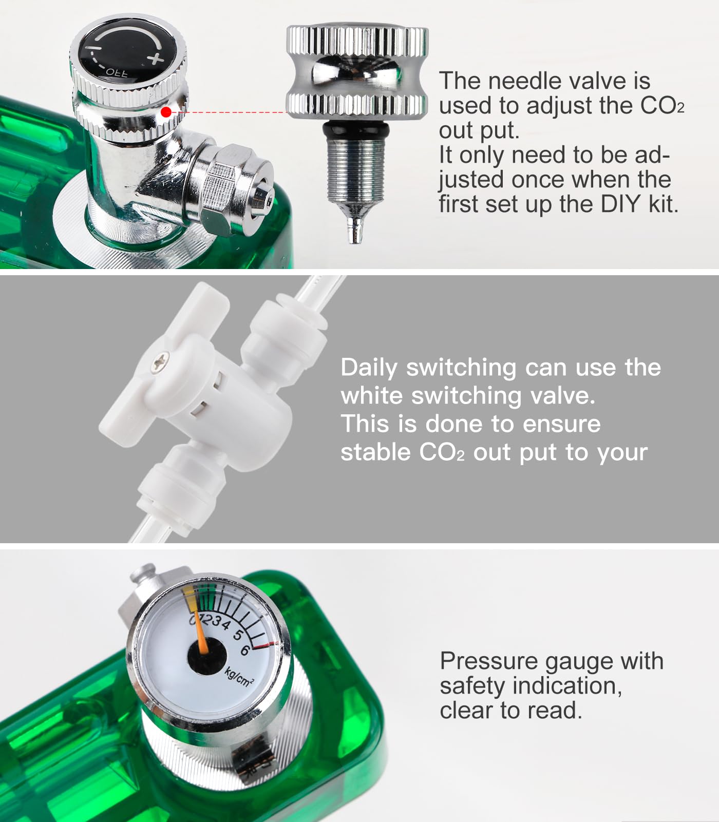 Clscea Diy Co2 Generator System Kit With Safety Valve 1 Second Quick Reaction For Aquarium Plants Integrated Design