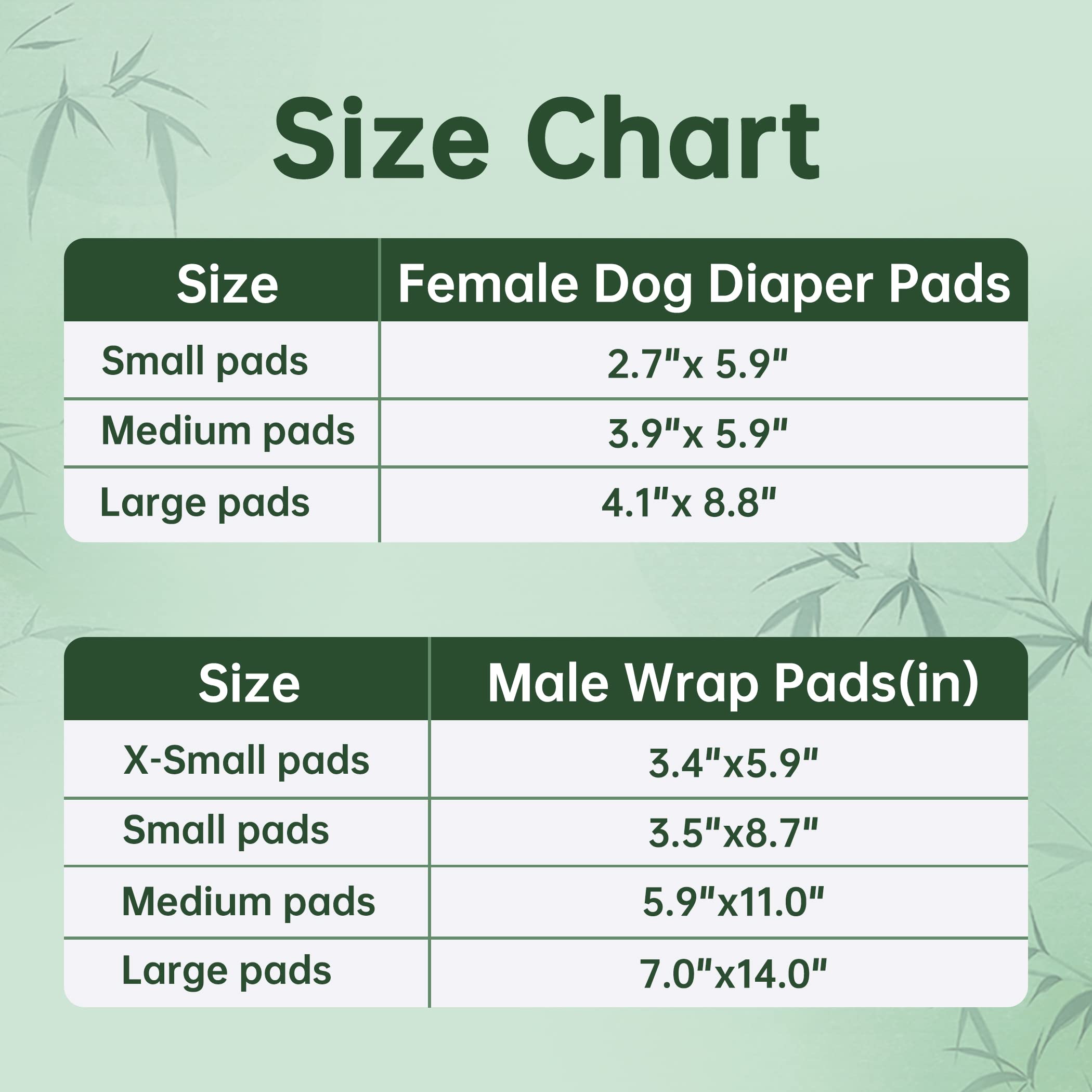 Wegreeco Dog Diaper Pads - Bundle of 10 - (Male Small,3.5x8.7)