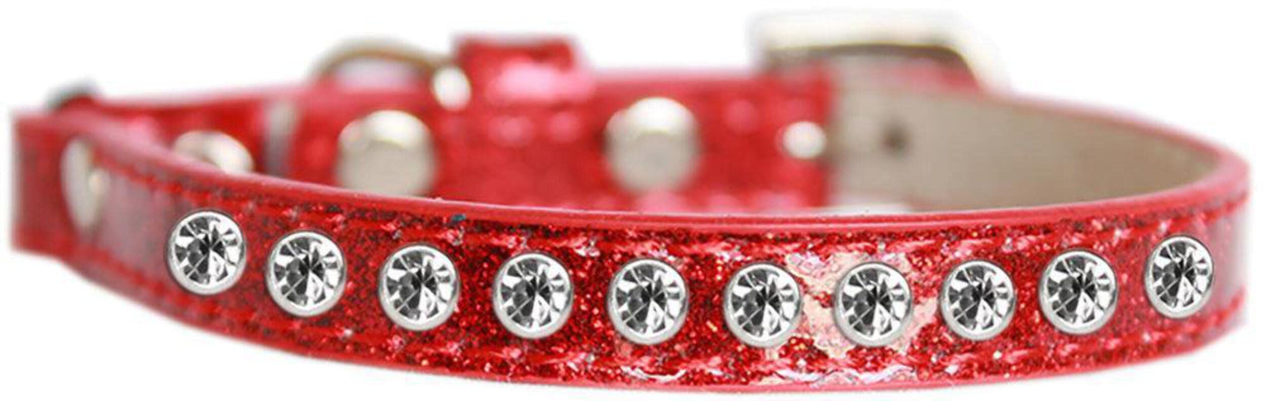 Mirage Pet Products Clear Jewel Ice Cream Cat Safety Collar Red Size 10
