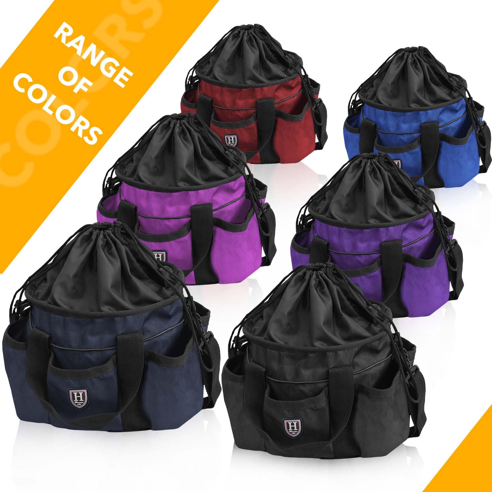 Harrison Howard Premium Horse Grooming Organizer Bag Horse Grooming Tote Bag-Royal Purple