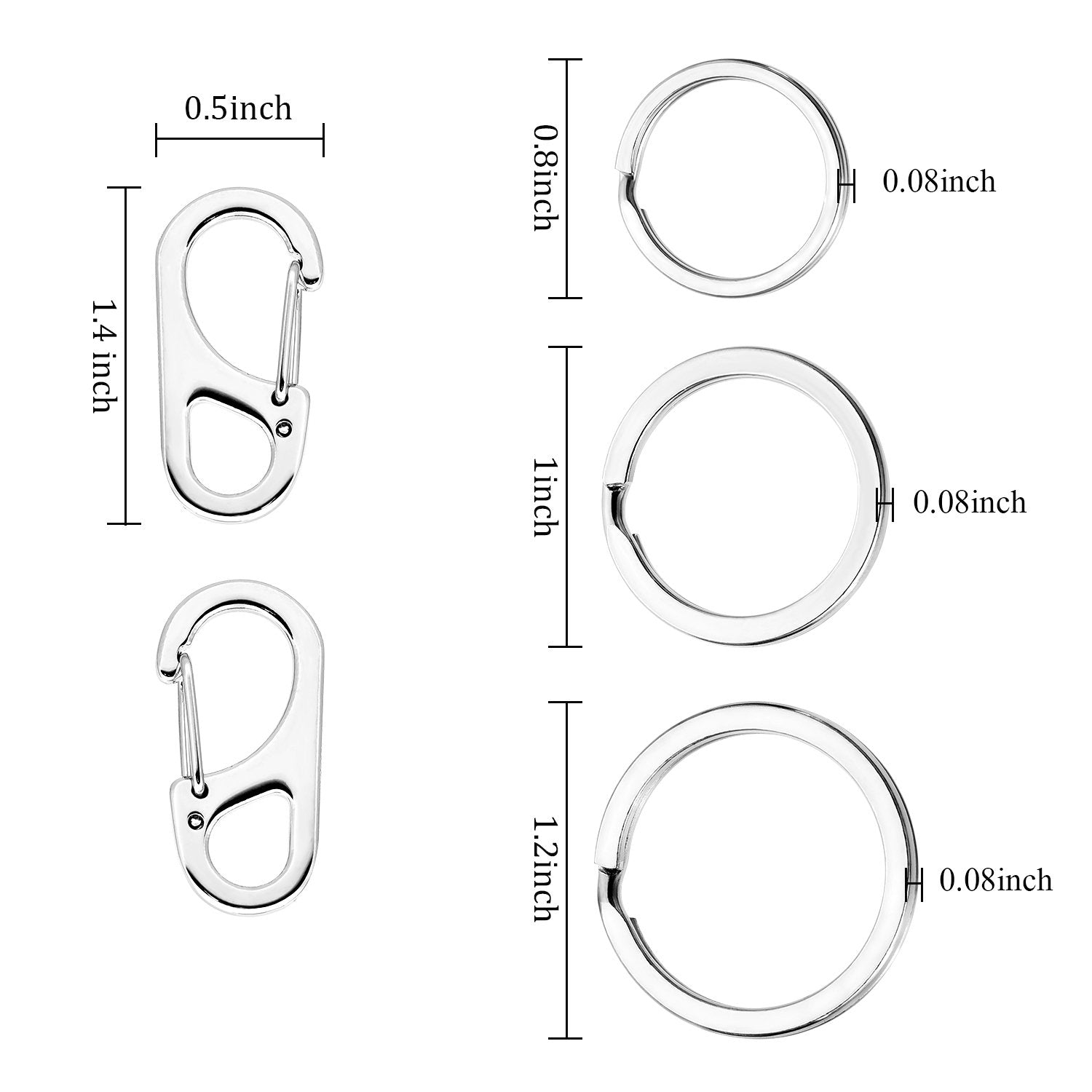 Jovitec 3 Sets Dog Tag Clip Id Tag With Rings Holder For Dogs And Cats Collars Harnesses