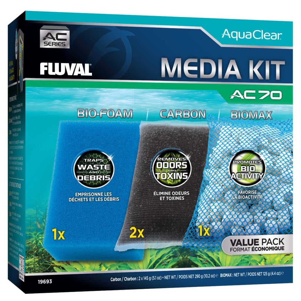 Fluval - Media Maintenance Kit For Ac70 Power Filter - For Use In Freshwater & Saltwater Aquariums