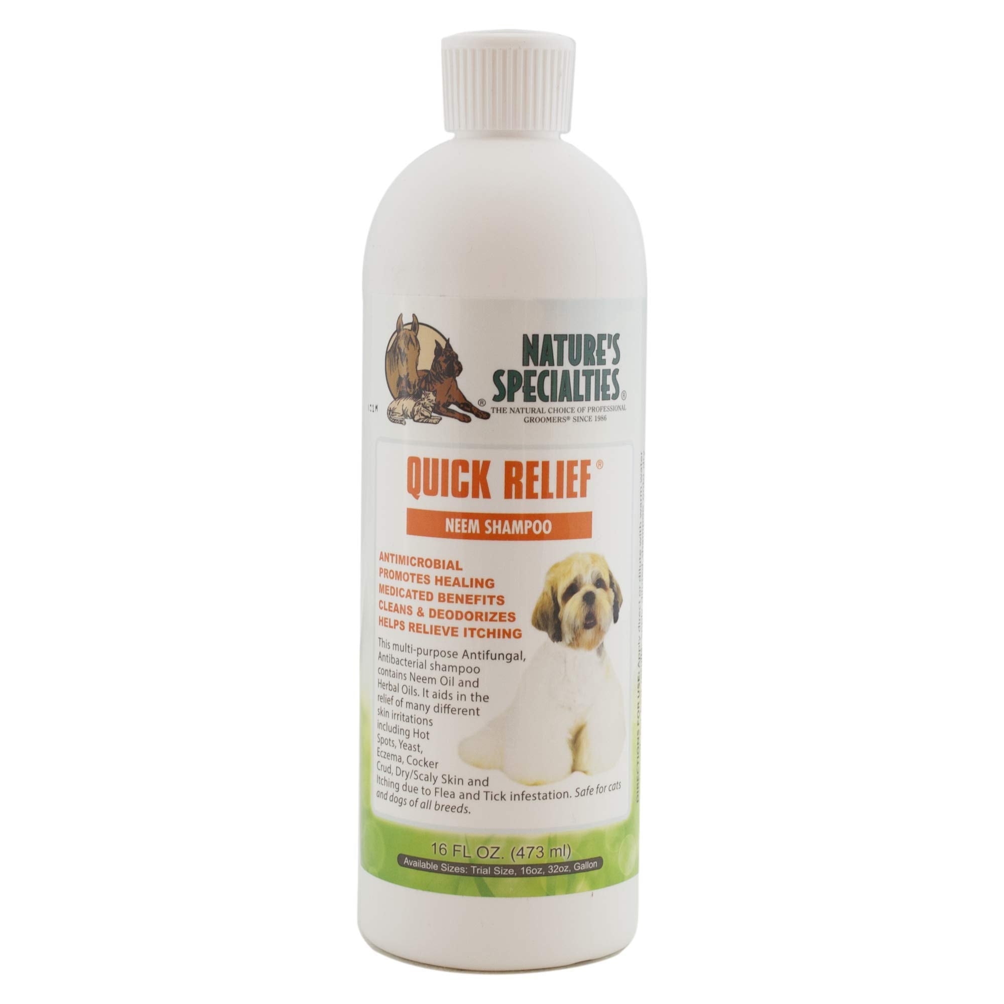 Nature'S Specialties Quick Relief Ultra Concentrated Dog Shampoo For Pets, Makes Up To 1 Gallon, Natural Choice For Professional