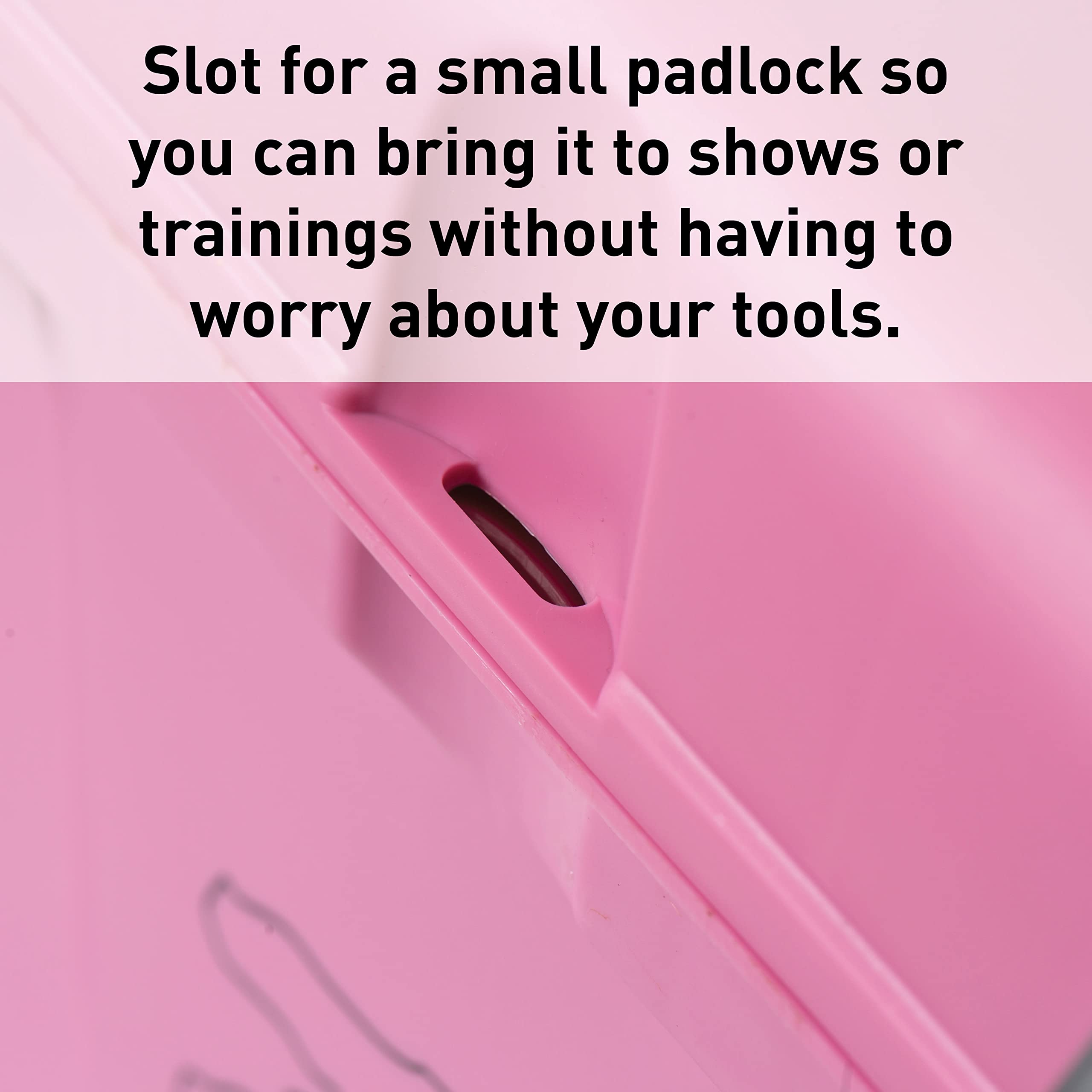 Horze Smart Grooming Box For Horses, Dogs, Cats With Removable Tray | Non-Slip, Crack Resistant | 16'' X 12'' X 12'' - Black - O