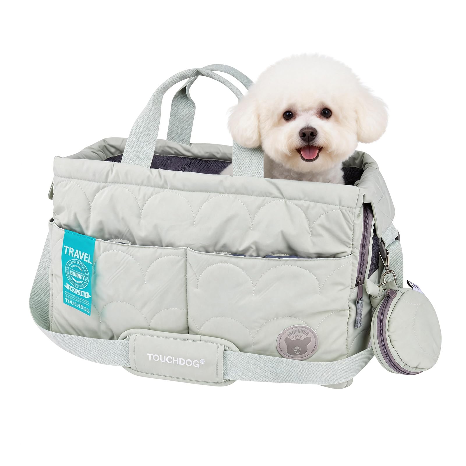 Macaron Cloud Pet Carrier Bag for Small Dogs and Cats, Lightweight Handheld Shoulder Crossbody Puppy Carrier with Storage Pocket