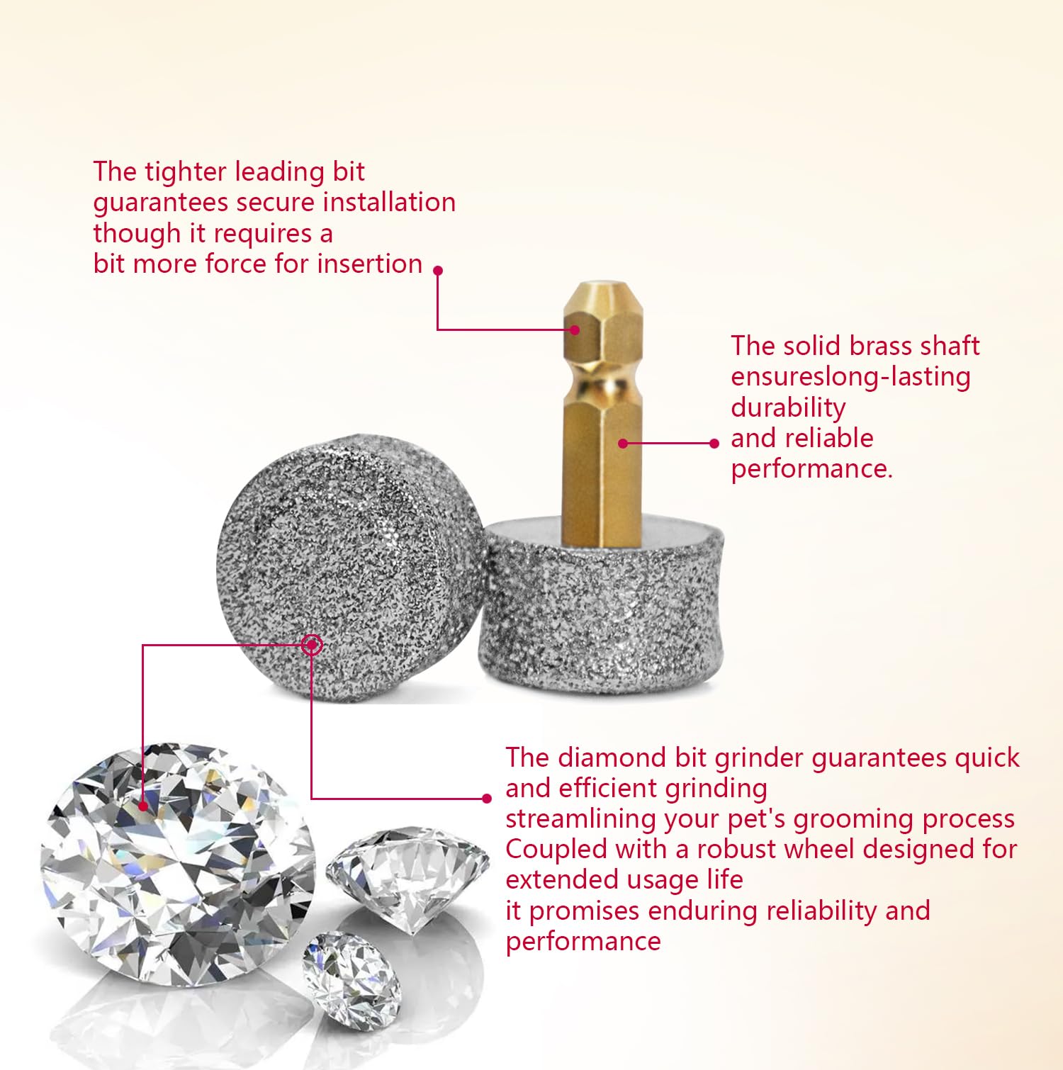 OFFROAD MALL AM 2 Pack Grinding Wheels for Casfuy Nail Grinders - Grit #80, Diamond Material, Compatible with Most Brands