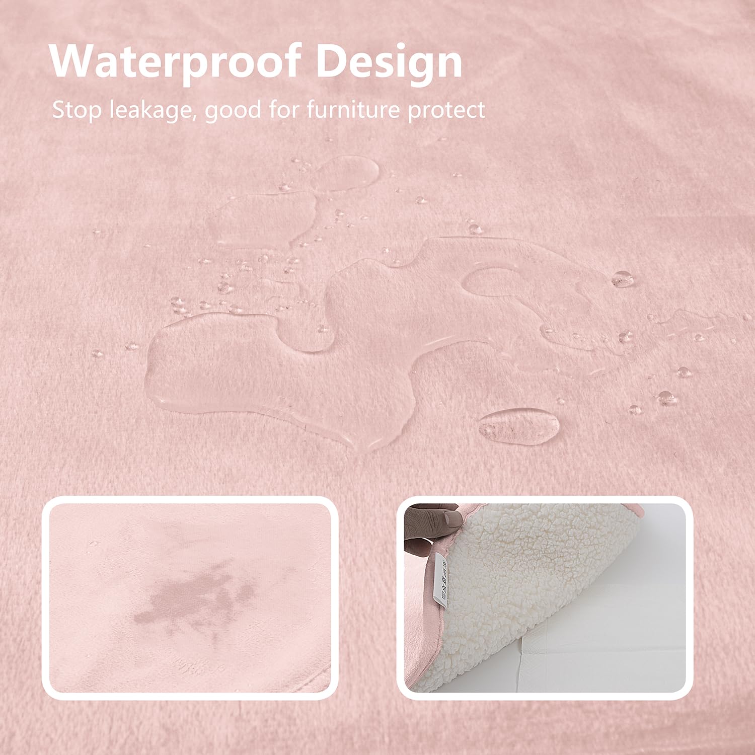 Bigbeer Waterproof Dog Blankets For Medium Dogs, Washable Pet Blanket For Indoor Cats, Plush Sherpa Puppy Throw Furniture Protec