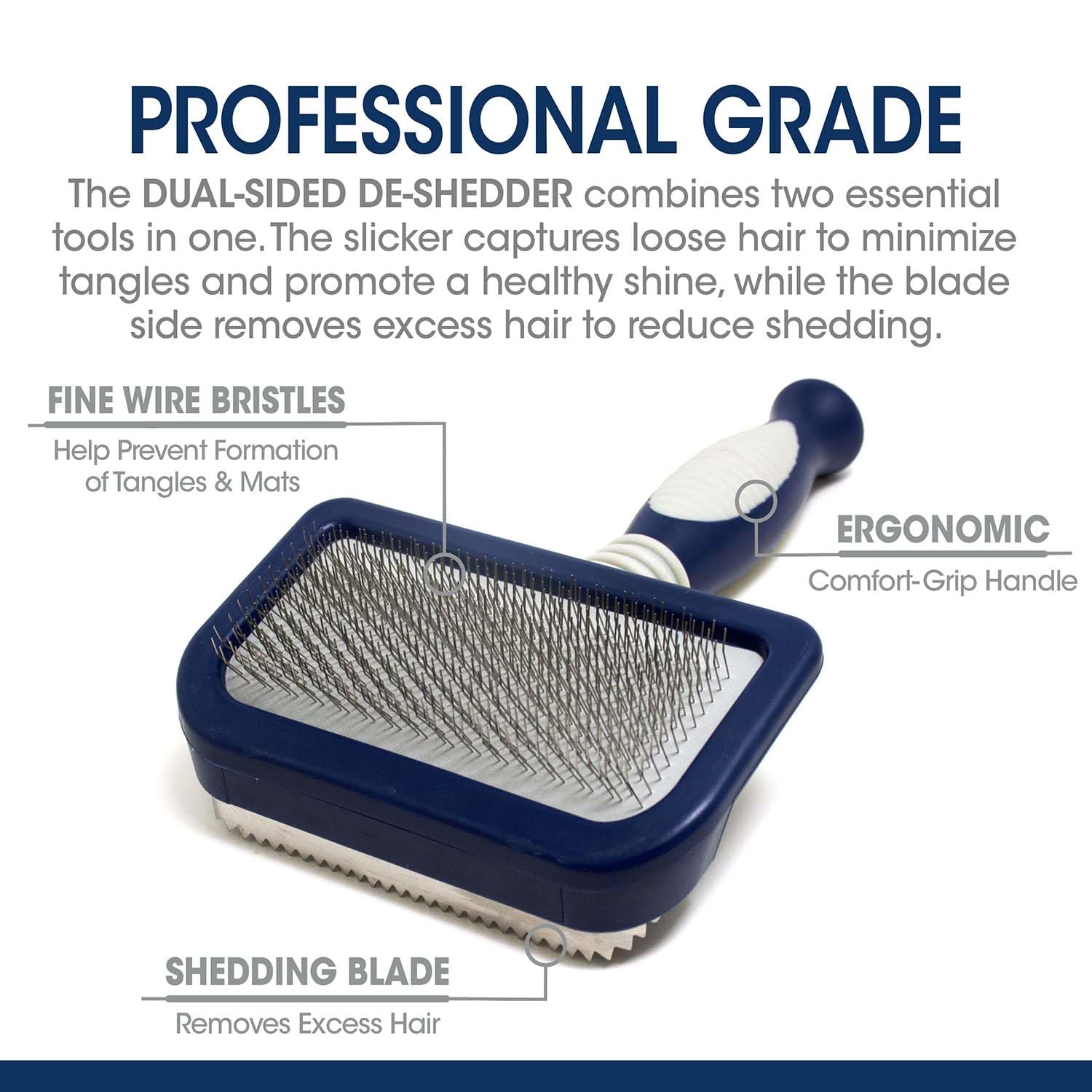 Four Paws Slicker Brush Shedding Blade Medium