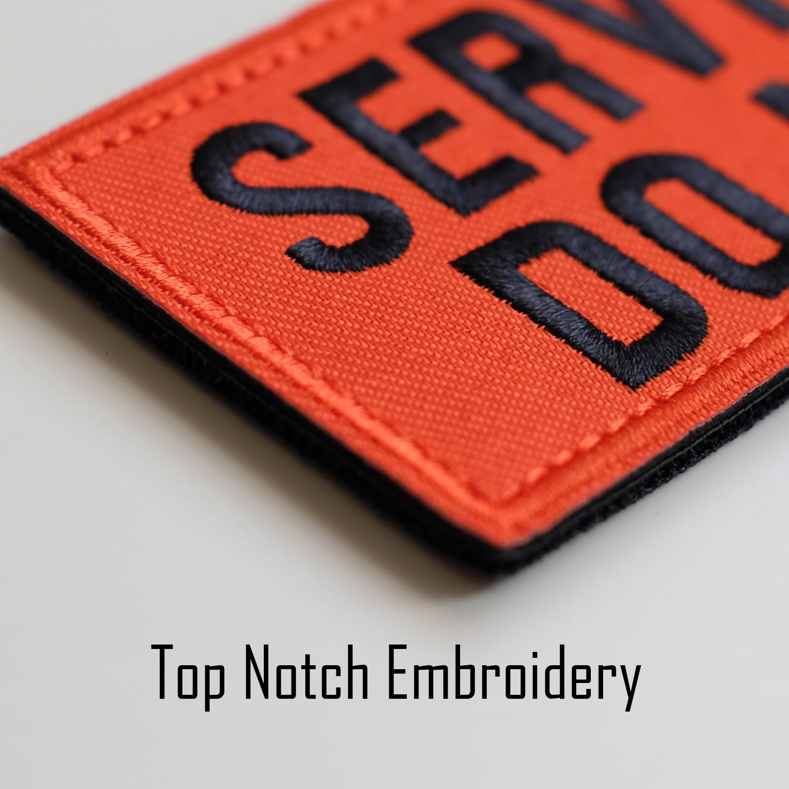 Fitznora Embroidered Service Dog Do Not Pet Patches, 2 Pack Clear Sign With Hook And Loop Pieces, Easy To Read Tabs For Dog Vest