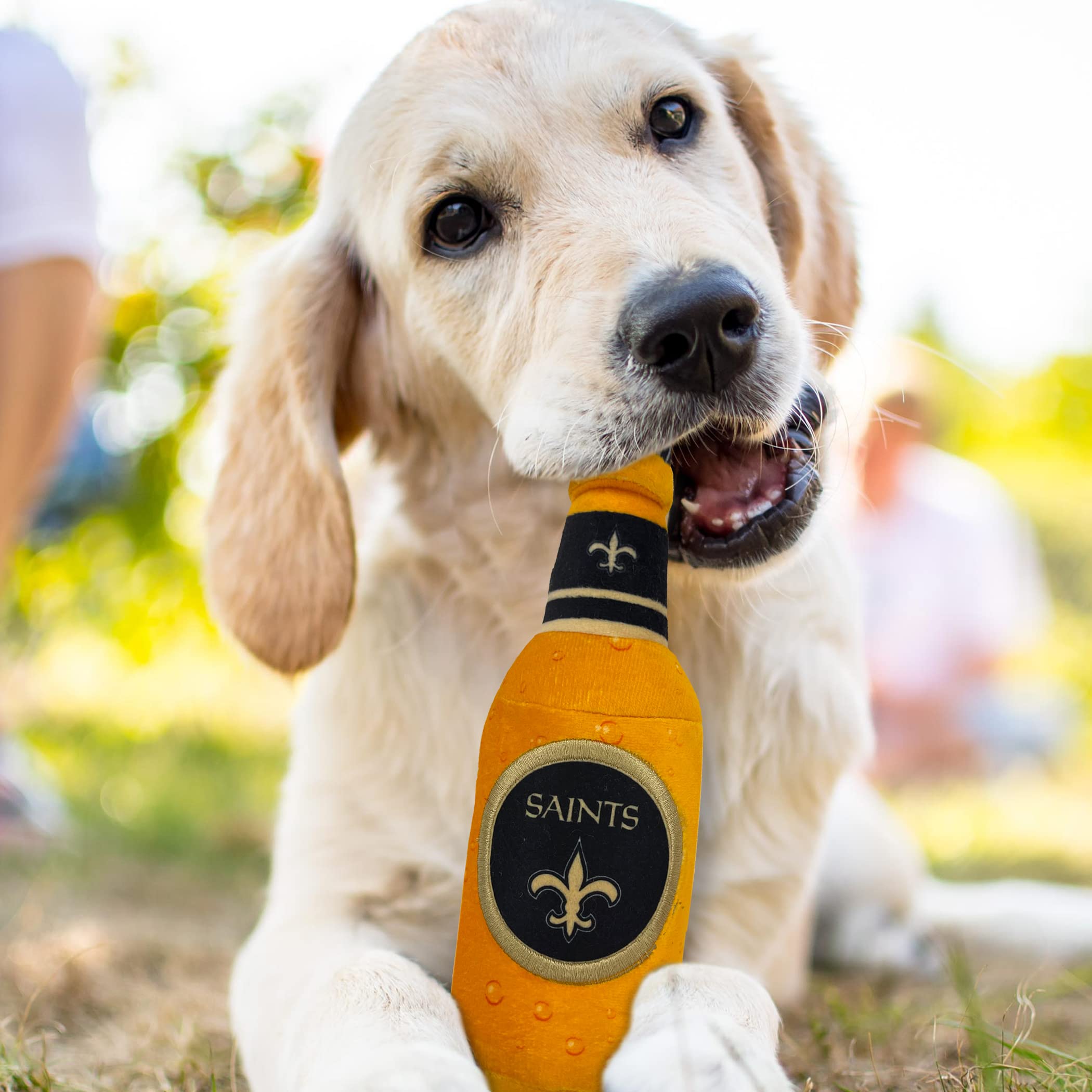 Nfl New Orleans Saints Beer Bottle Plush Dog & Cat Squeak Toy - Cutest Stadium Soda Bottle Snack Plush Toy For Dogs & Cats With