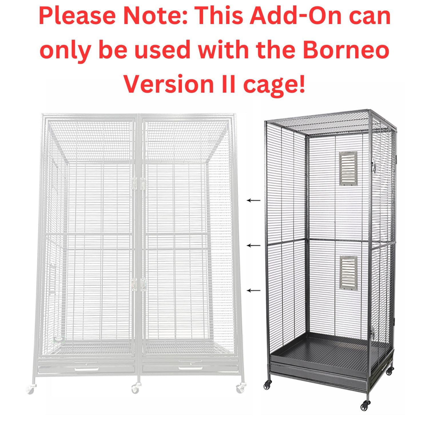 Exotic Nutrition Borneo Version Ii Small Animal Cage - For Sugar Gliders, Squirrels, Marmosets & Other Small Pets (Add-On)