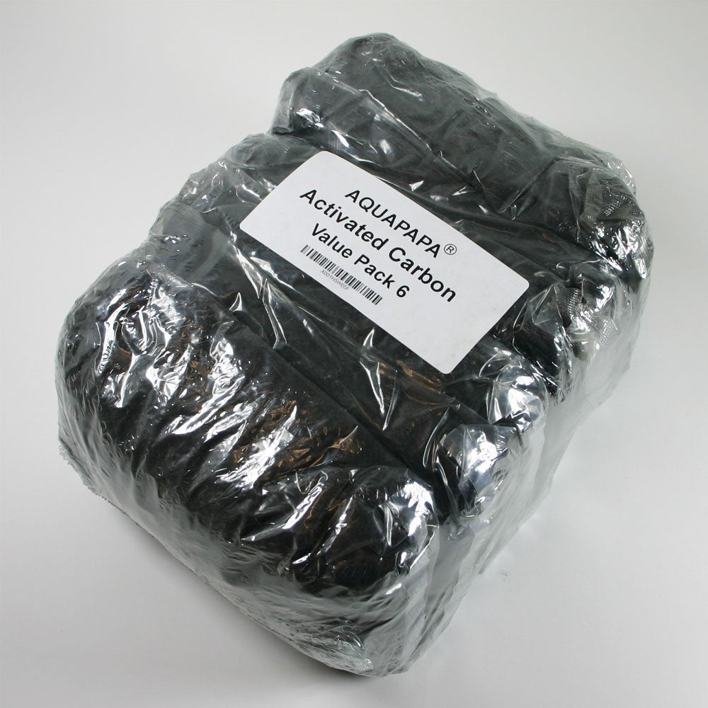 Aquapapa 6 Lbs Carbon Charcoal Filter Media Pellets In 6 Mesh Bags For Aquarium Fish Tanks