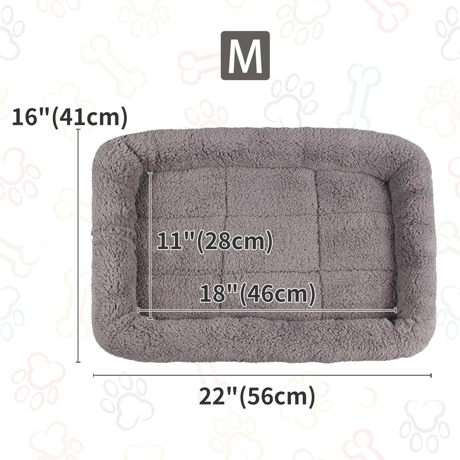 Lesypet Cat Beds For Indoor Cats, Pet Mats For Curl Sleep Plush Cushion Washable Pet Bed For Cats Dogs With Anti-Slip Bottom, Medium 24' X 18'