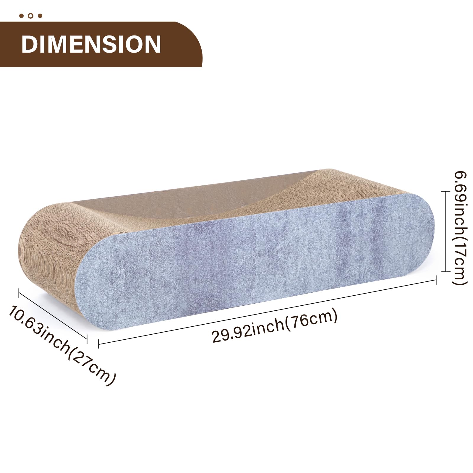 Fluffydream 2 In 1 Cat Scratcher Cardboard, Cat Scratching Board Furniture Protector, Cat Scratching Post, Cat Beds For Indoor C