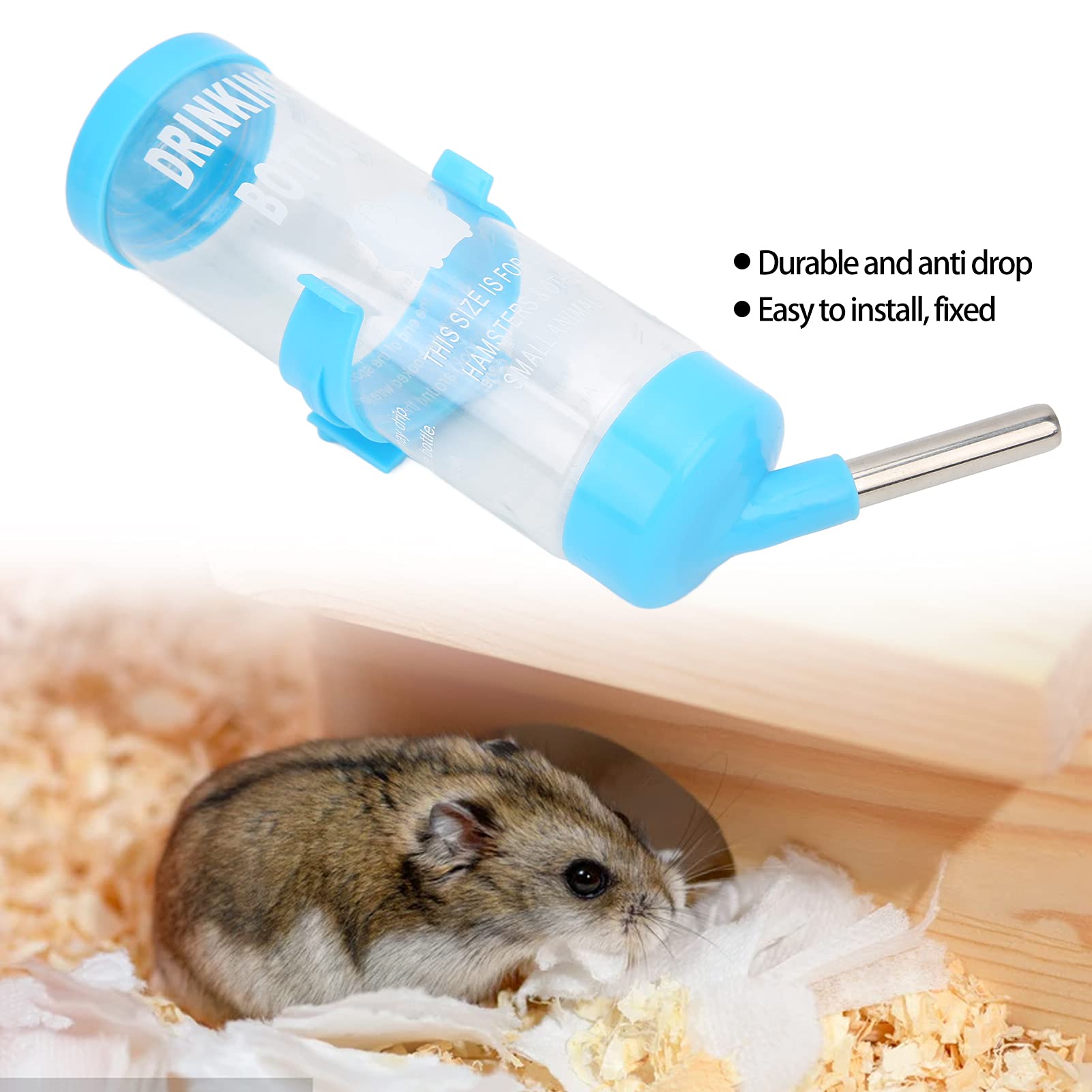 Heepdd Small Animal Water Bottle, Automatic No Drip Hamster Water Dispenser For Pet Dwarf Hamster Gerbil Rat Chinchillas Guinea