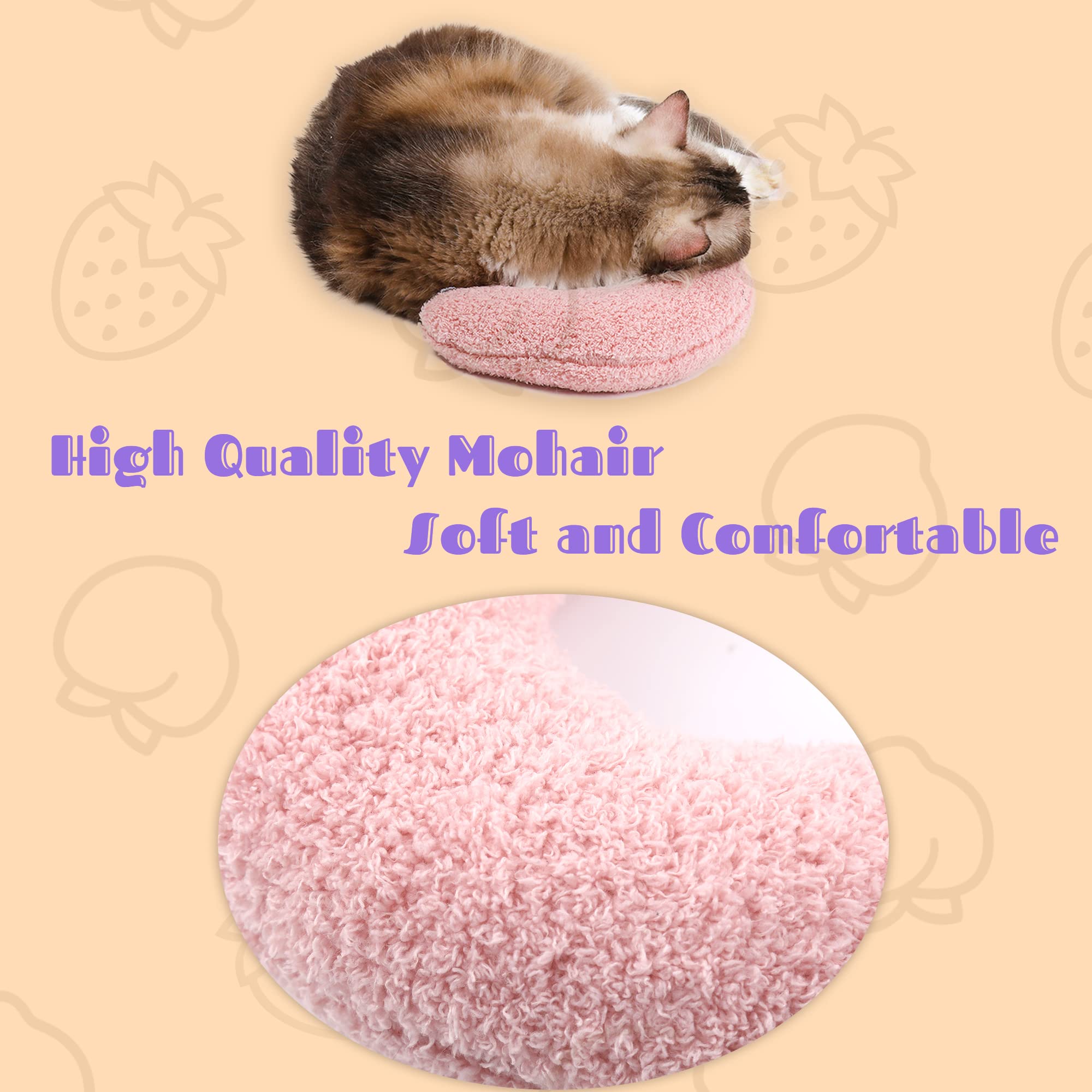 Homelifthub Cat Pillows For Indoor Cat And Small Dog, Calming Dog Pillows, Half Donut Dog Cutated Calming Pillow, Cozy Cat Bed P