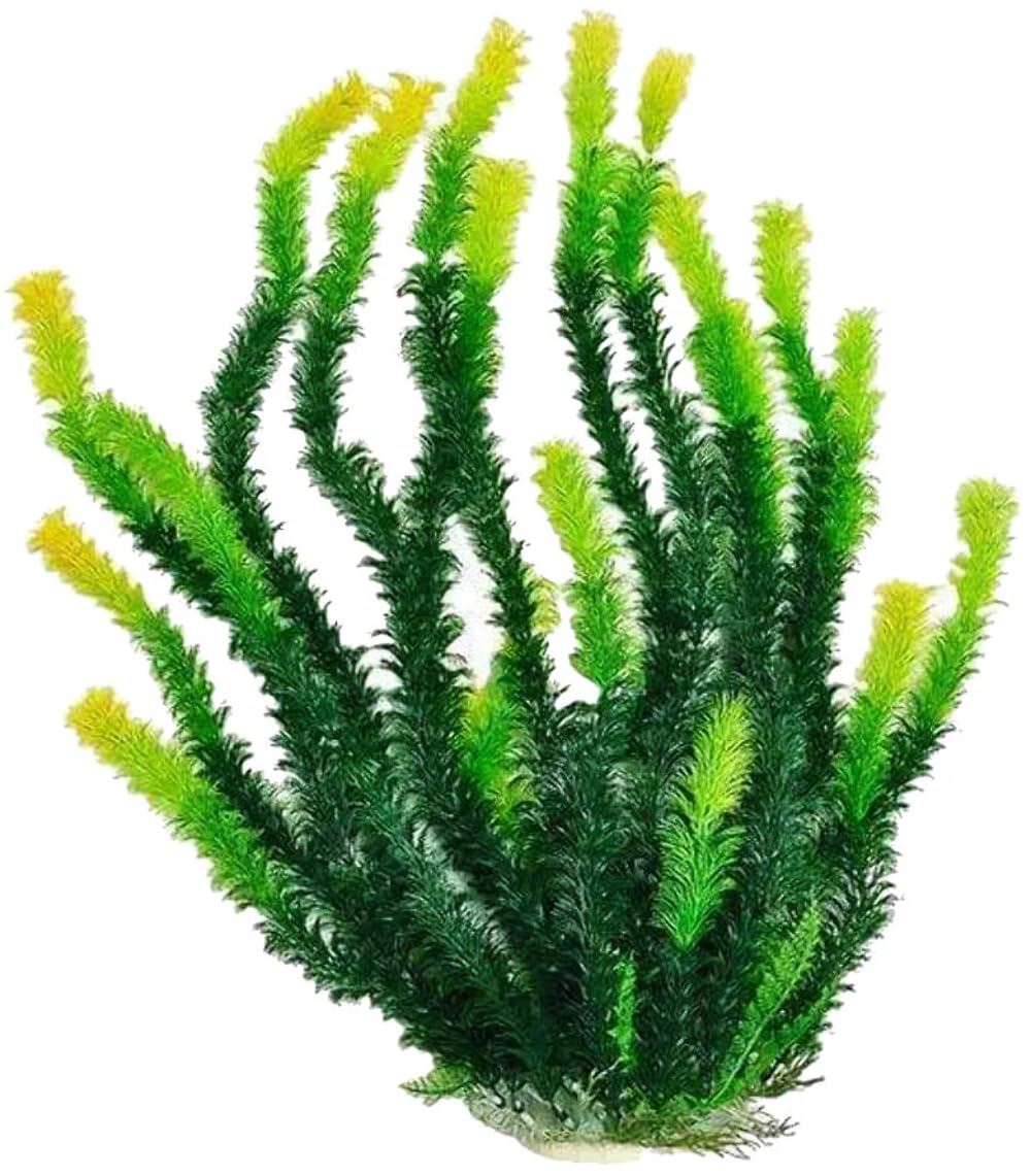 Aquatop Plastic Freshwater Aquarium Plant, Green Plant, 20' Tall