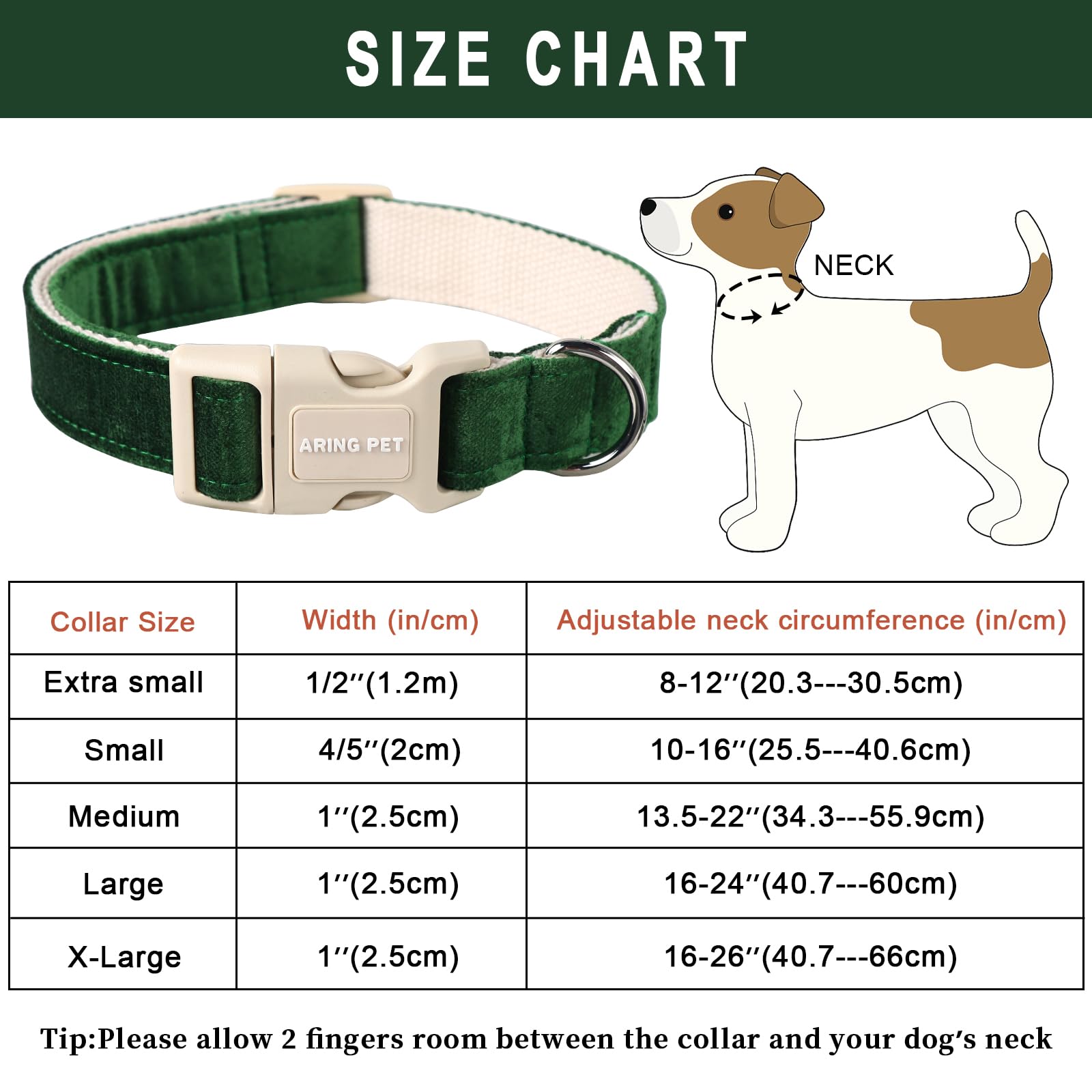 Aring Pet Dog Collar-Cute Cotton Puppy Collar For Small Dogs, Adjustable Lightweight Pet Collars With Quick Release Buckle For Small Medium Large Dog