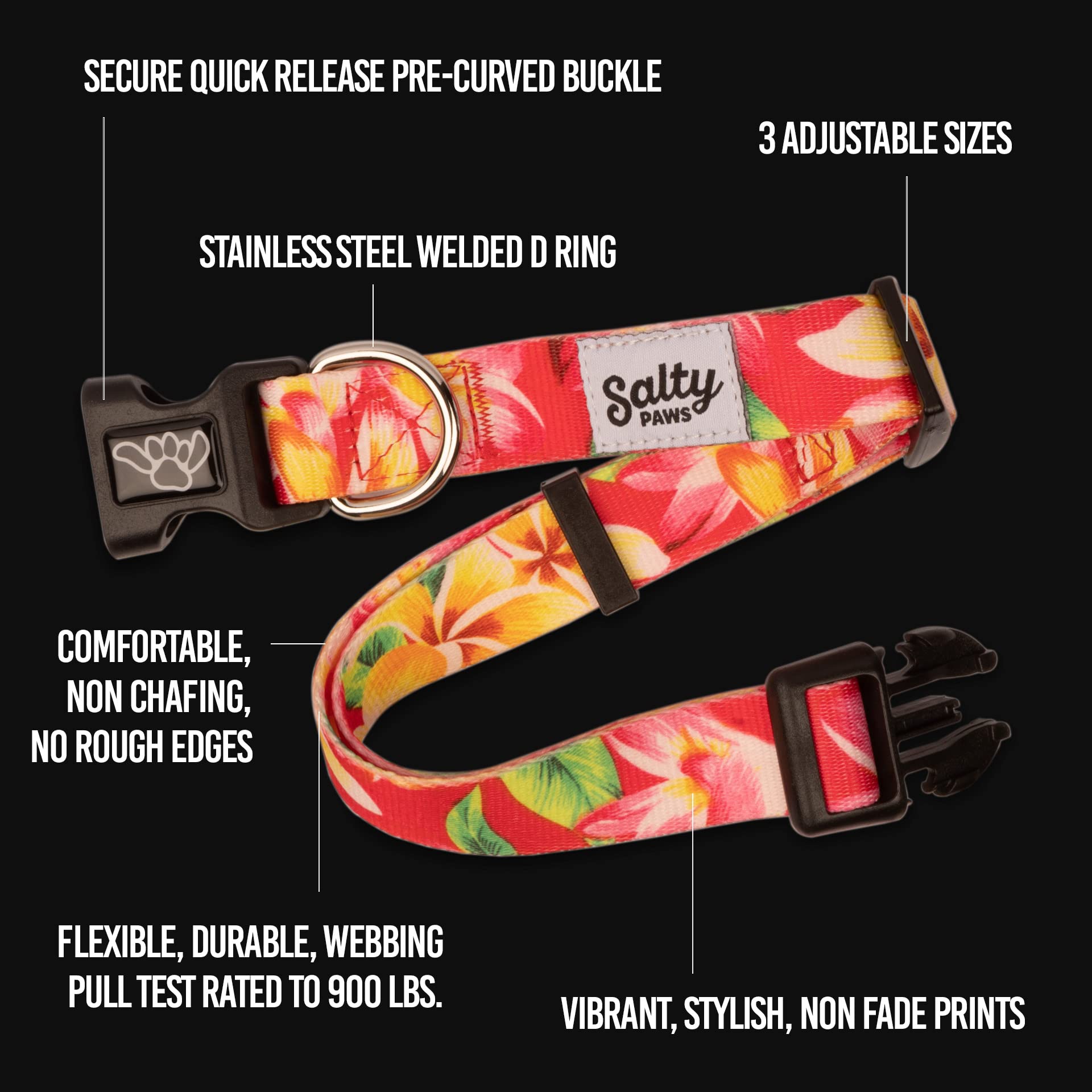 Shaka'S Salty Paws Boy & Girl Dog Collar Small Medium Large (Small Dog Collar Adj. 10-16' For Dogs Up To 25 Lbs, Turtles Dog Co