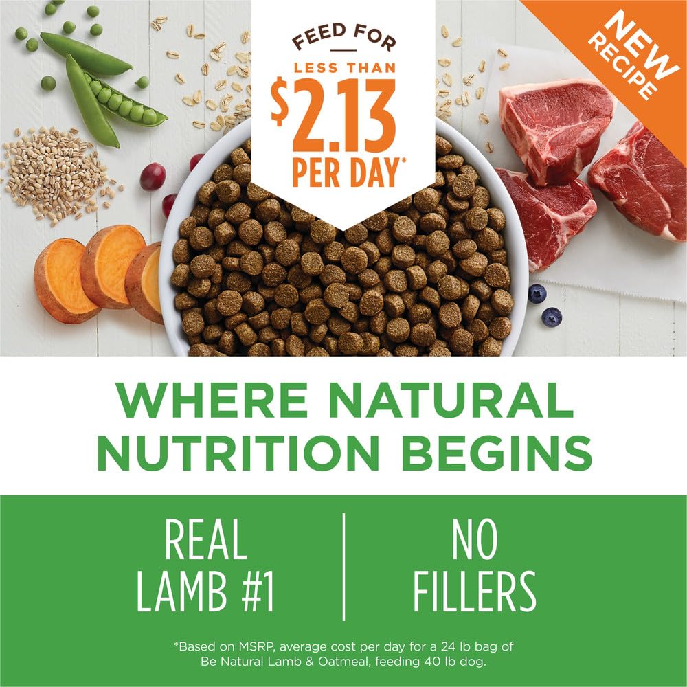 Be Natural Lamb & Oatmeal Dry Dog Food, 24 lb. Bag