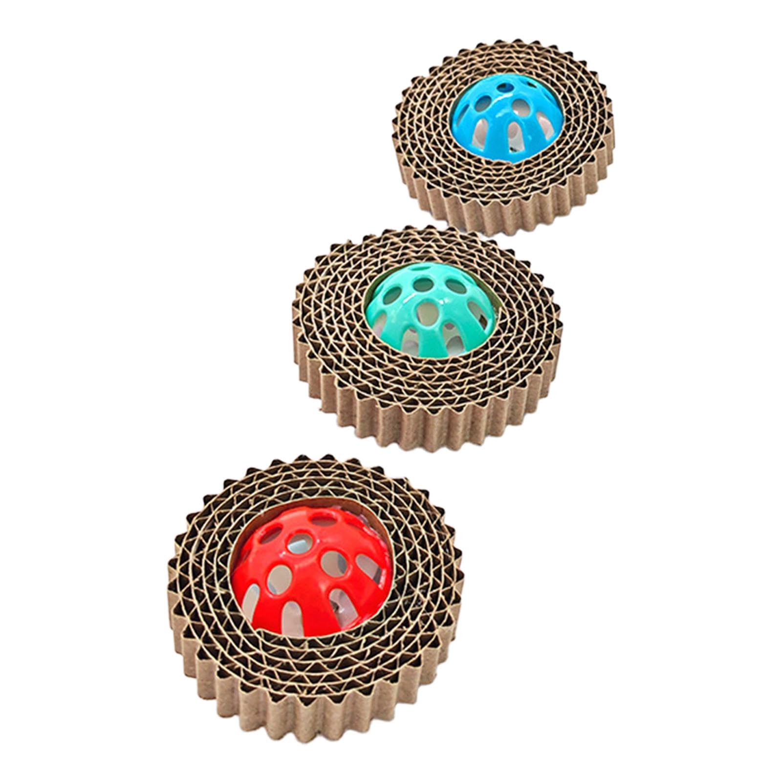 Merishopp 3Pcs Cat Balls Attract And Engage Indoor Cats Interactive For Kitty Training | Pet Supplies | Cat Supplies | Toys