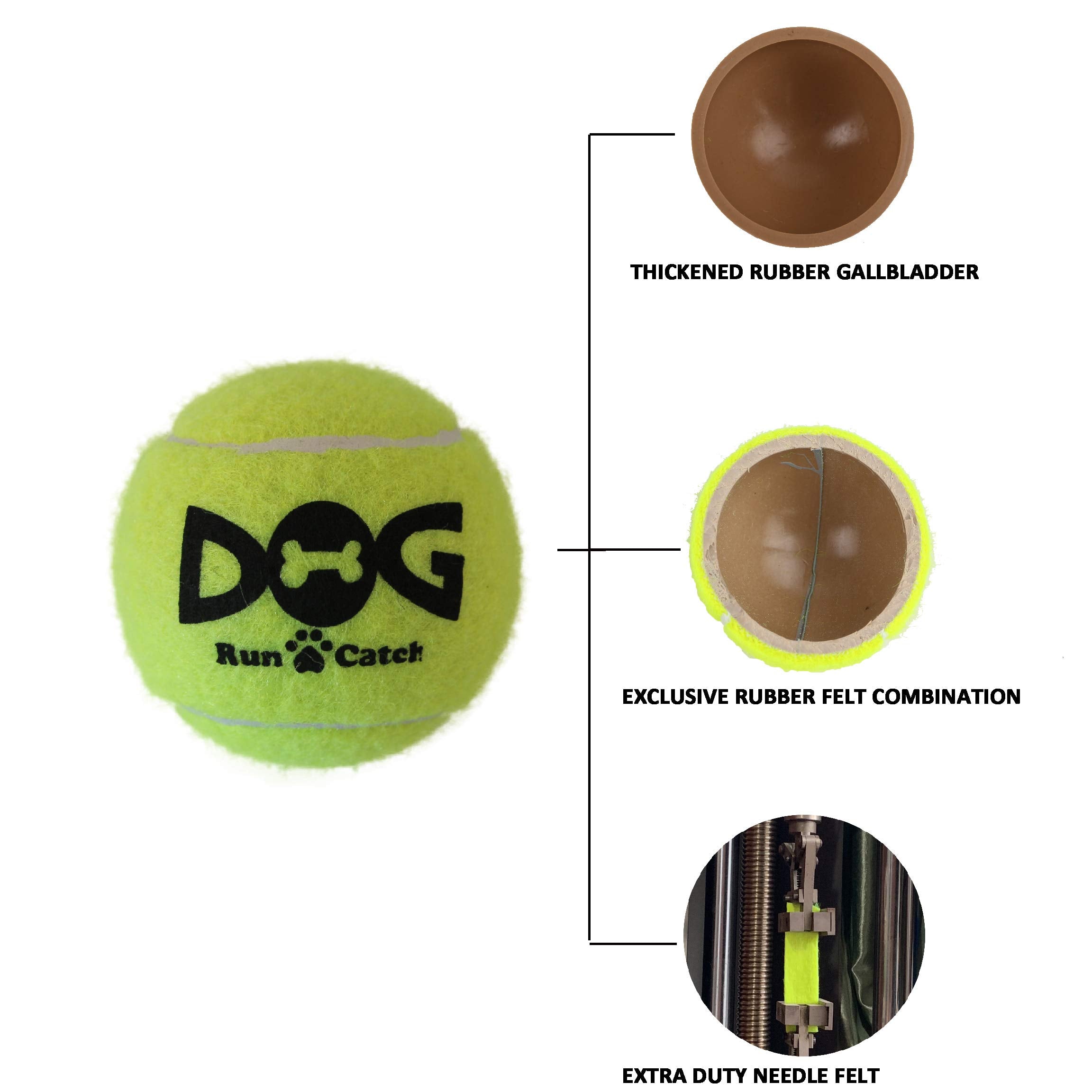 Insum Tennis Ball For Dog Pack Of 12 Colorful Easy Catching Pet Dog Ball (2.5Inch-4Colors)