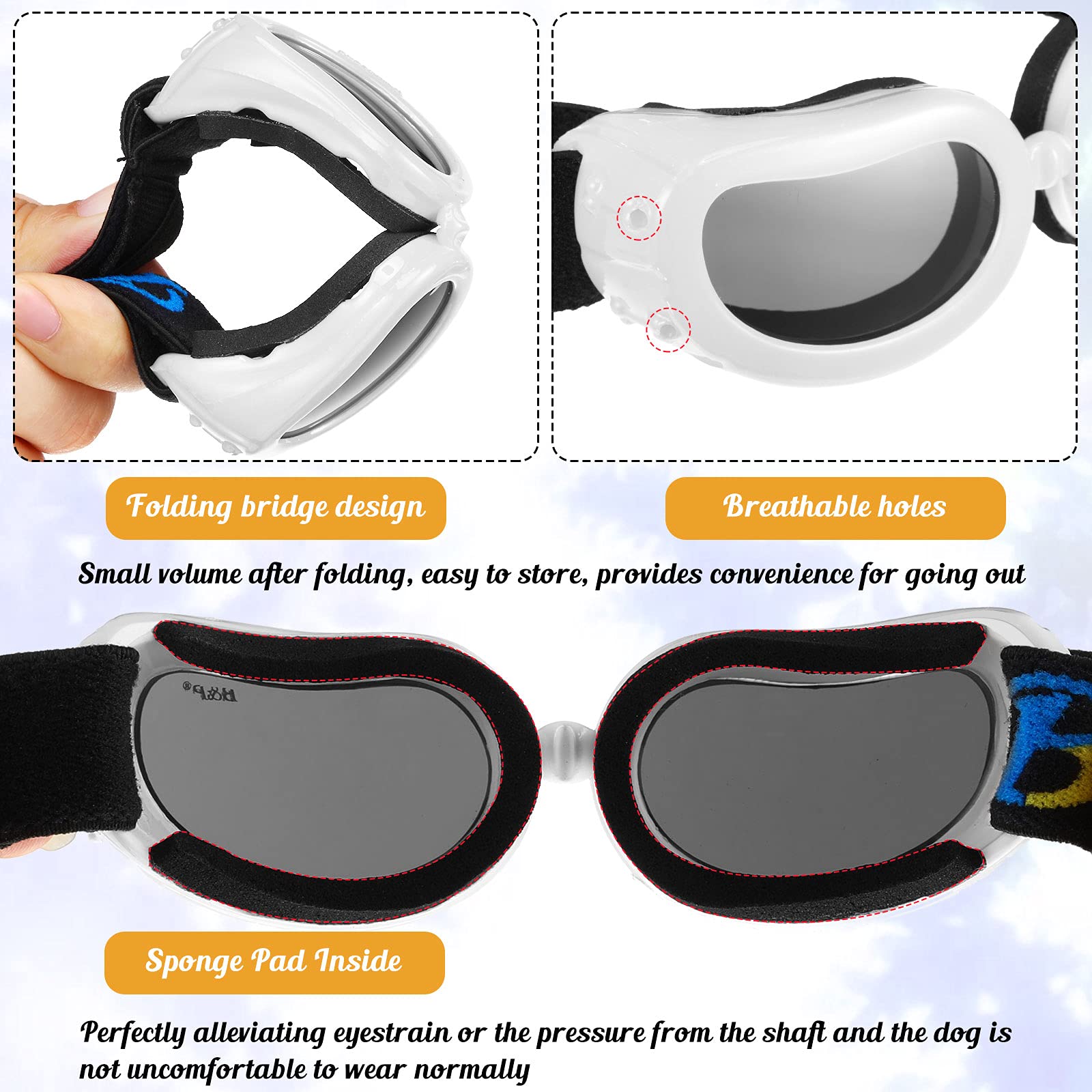 Pet Dog Helmet And Dog Goggles Set 4 Inch Padded Puppy Motorcycle Helmet Sunglasses Safety Cap Hard Hat Adorable Puppy Goggles W