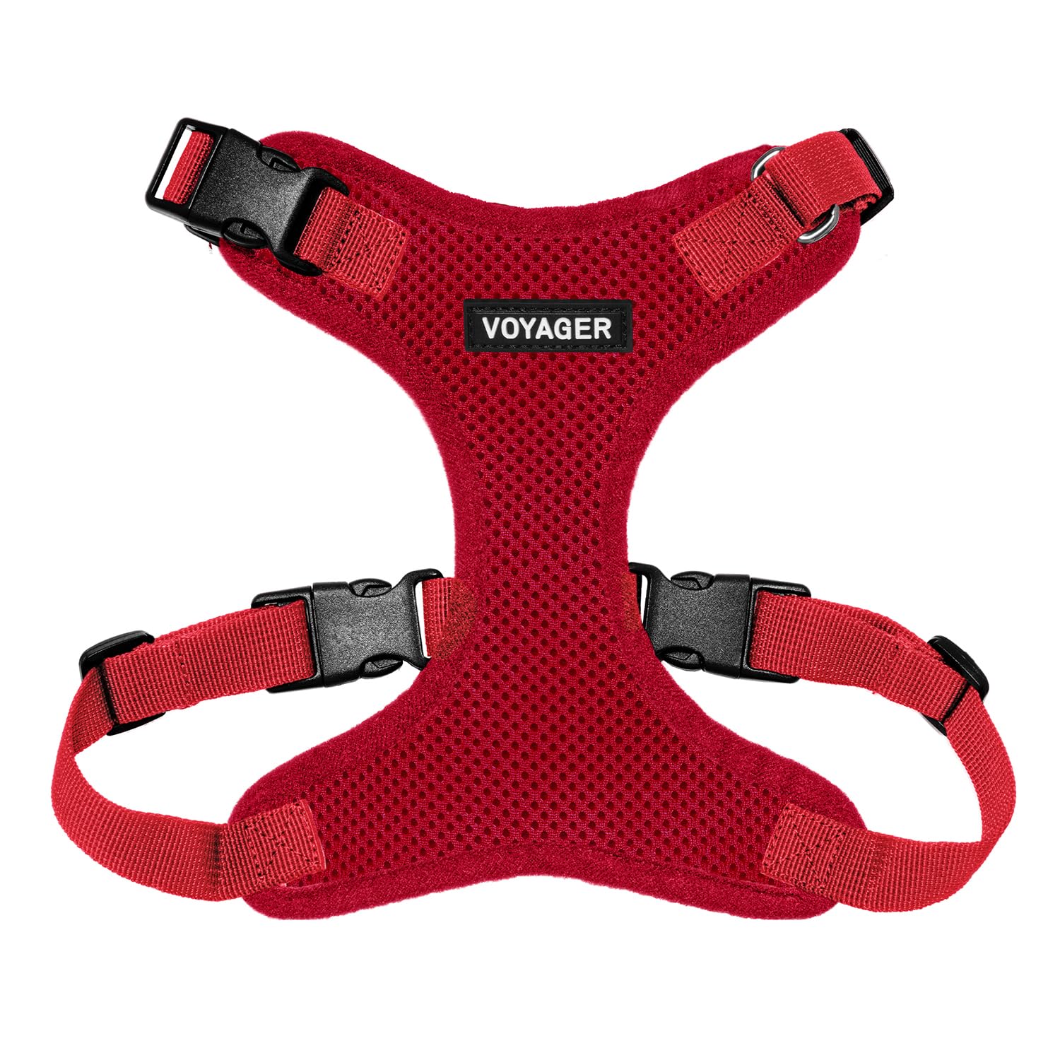 Voyager Step-In Lock Pet Harness - All Weather Mesh, Adjustable Step In Harness For Cats And Dogs By Best Pet Supplies - Red, M