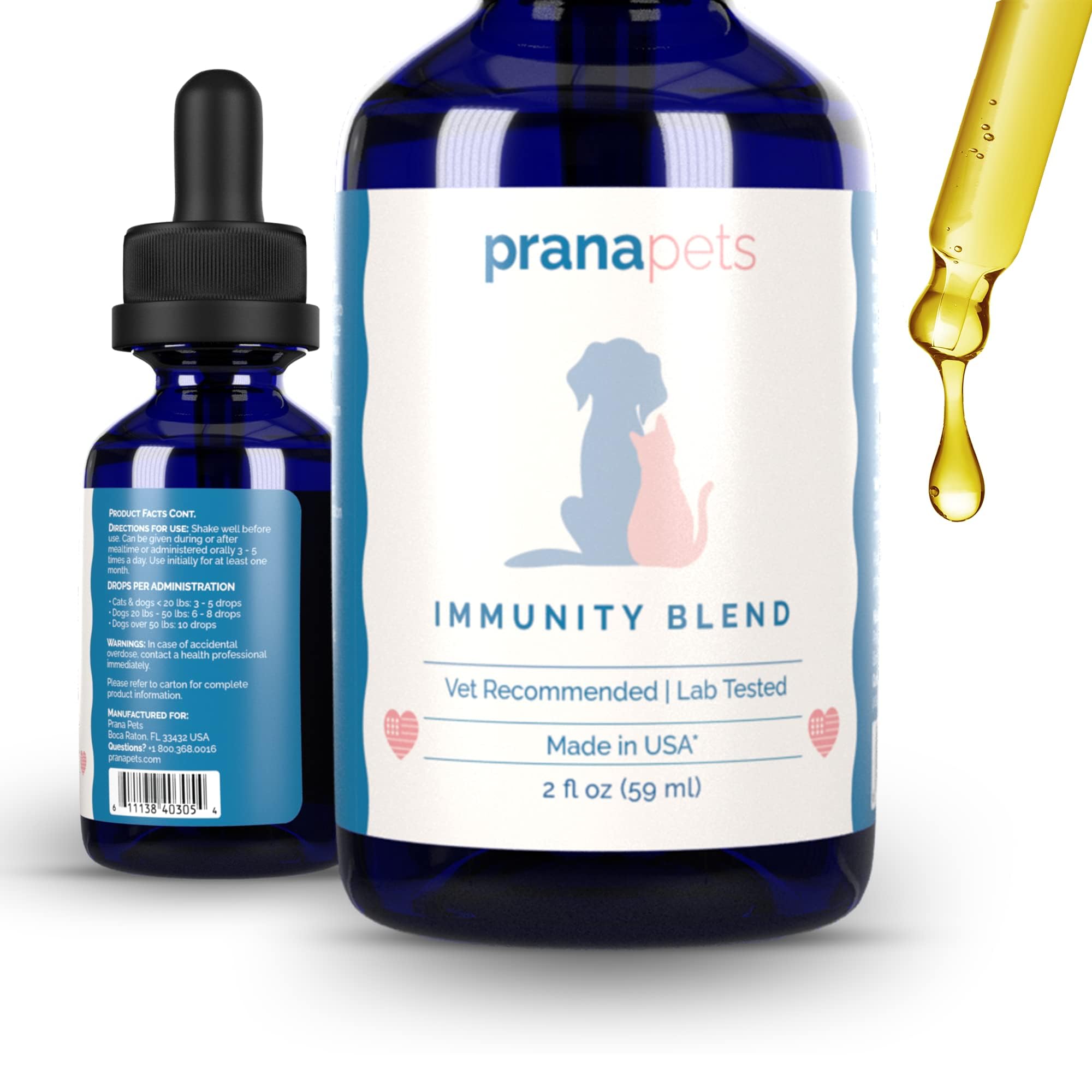 PranaPets Immunity Blend Supplement for Dogs & Cats | Naturally Helps Relieve Fatigue & Weakness in Pets | Promoting Increased E