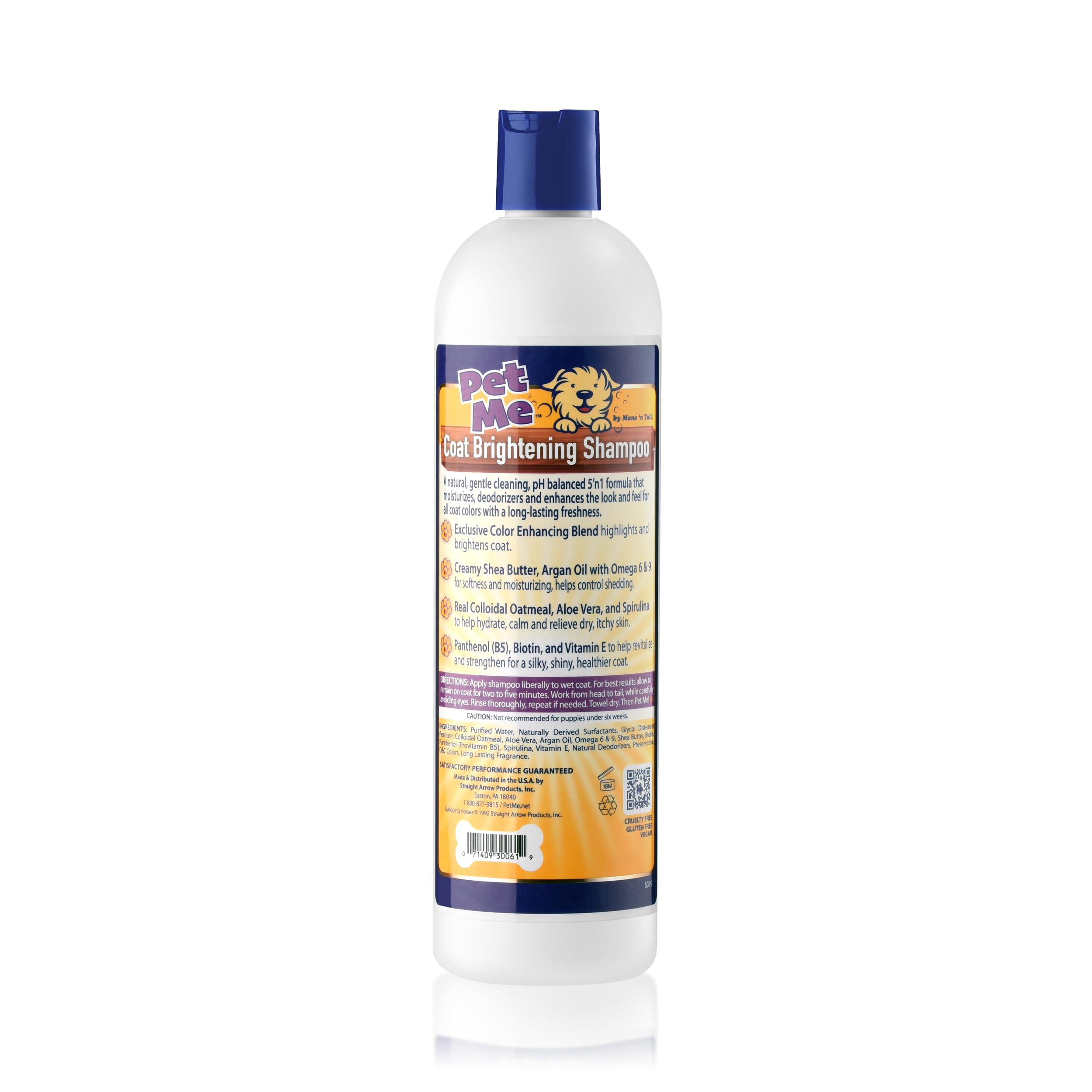 Mane 'n Tail Pet Me Coat Brightening Shampoo with Creamy Shea Butter, Argan Oil and Omega 6 & 9 (2 Pack)