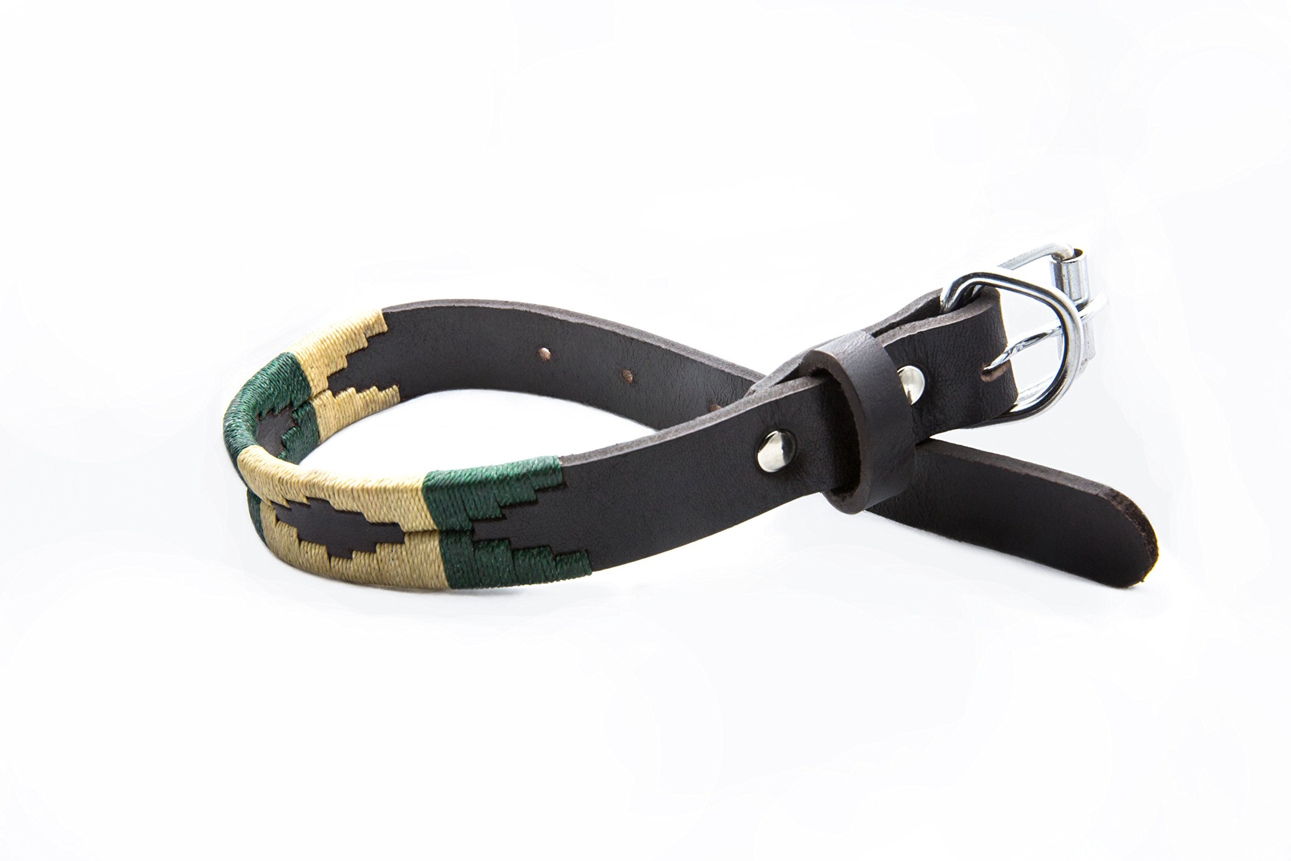 Gaucho Goods Soft Leather Dog Collar - Palm Desert, Size L, Model Palm-L