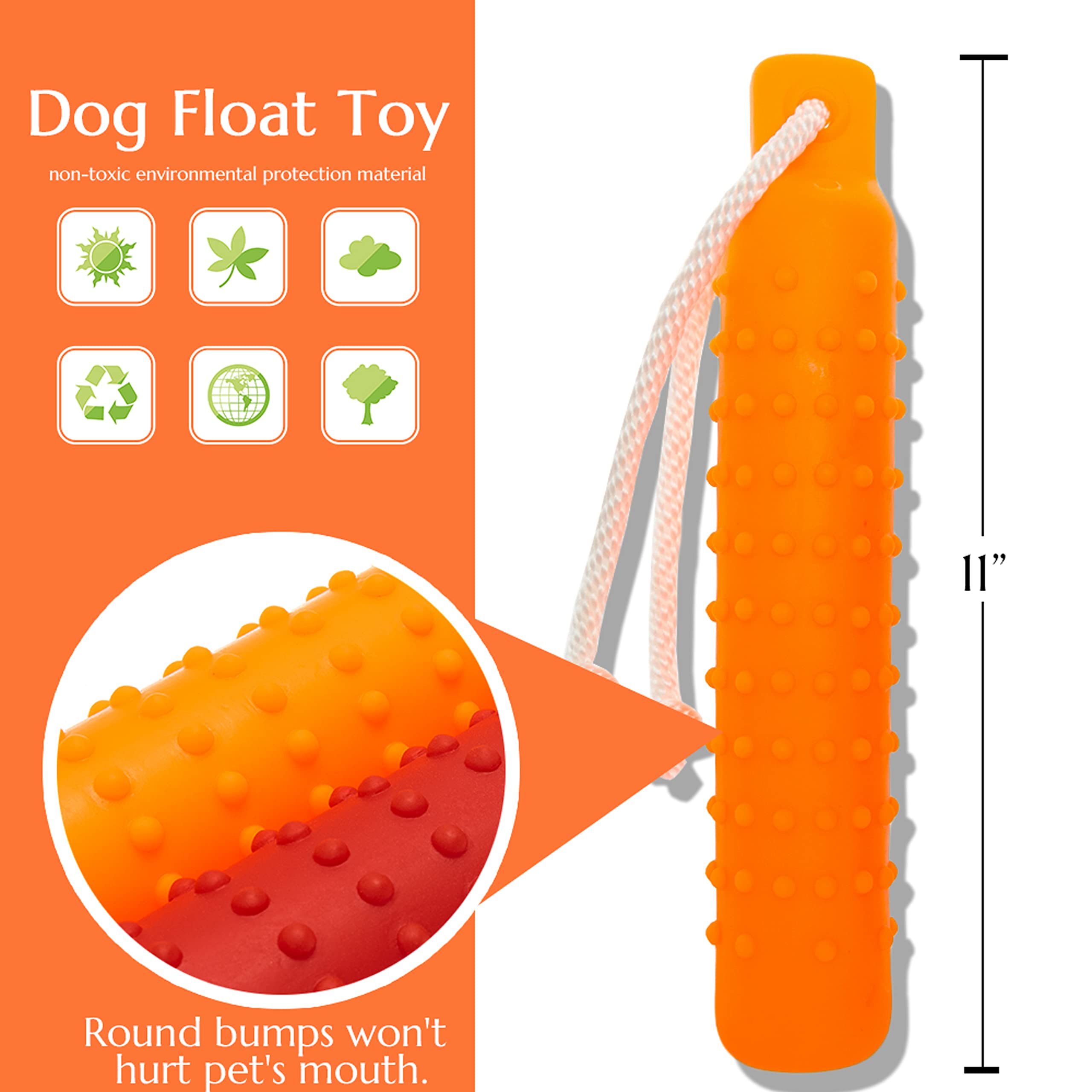 Segzwlor Dog Float Toy - Interactive Training Bumper & Fetching Dog Retrieving Dummy Outdoor - Lightweight For Float On The Water Pool Fetch Rope Dummie Toys - Suit For Small Medium Large Dogs