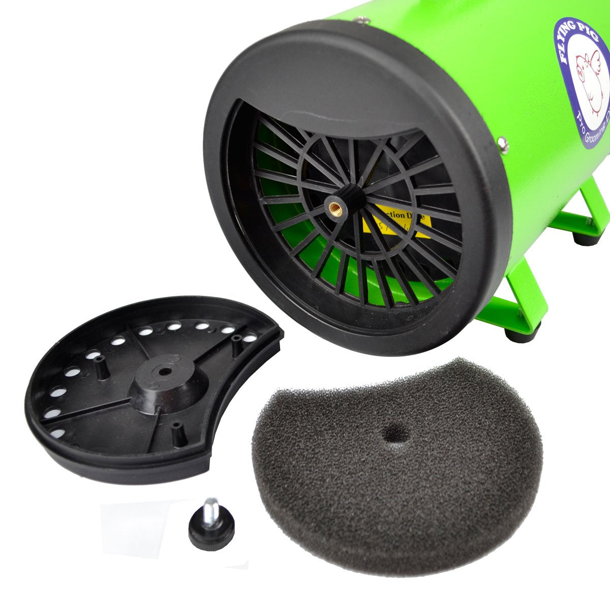 Flying Pig High Velocity Dog Pet Grooming Dryer W/Heater (Model: Flying One, Green)