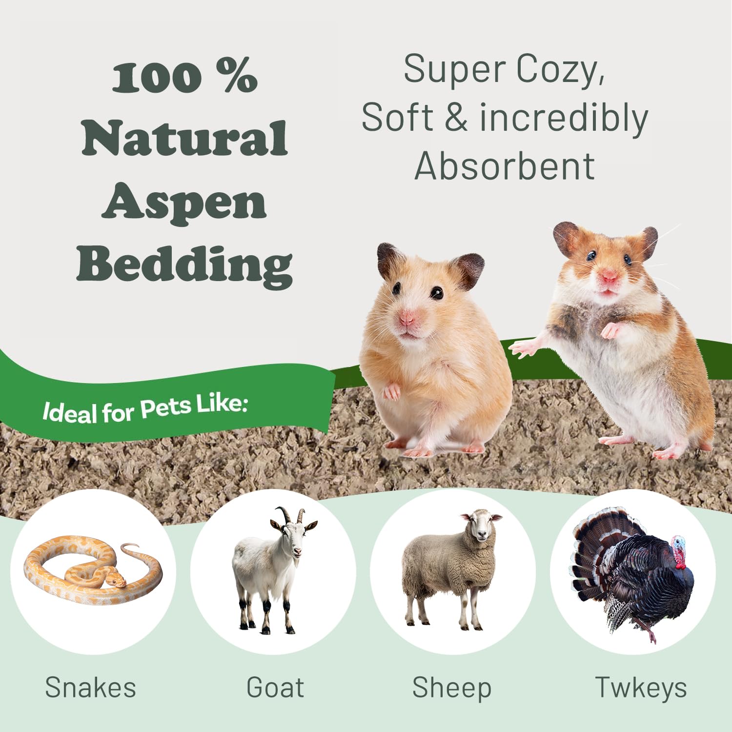 Greaton Premium Natural Pine Animal Bedding - Dust-Free, Soft Shavings, Kiln-Dried & Heat-Treated For Indoor And Outdoor Pets