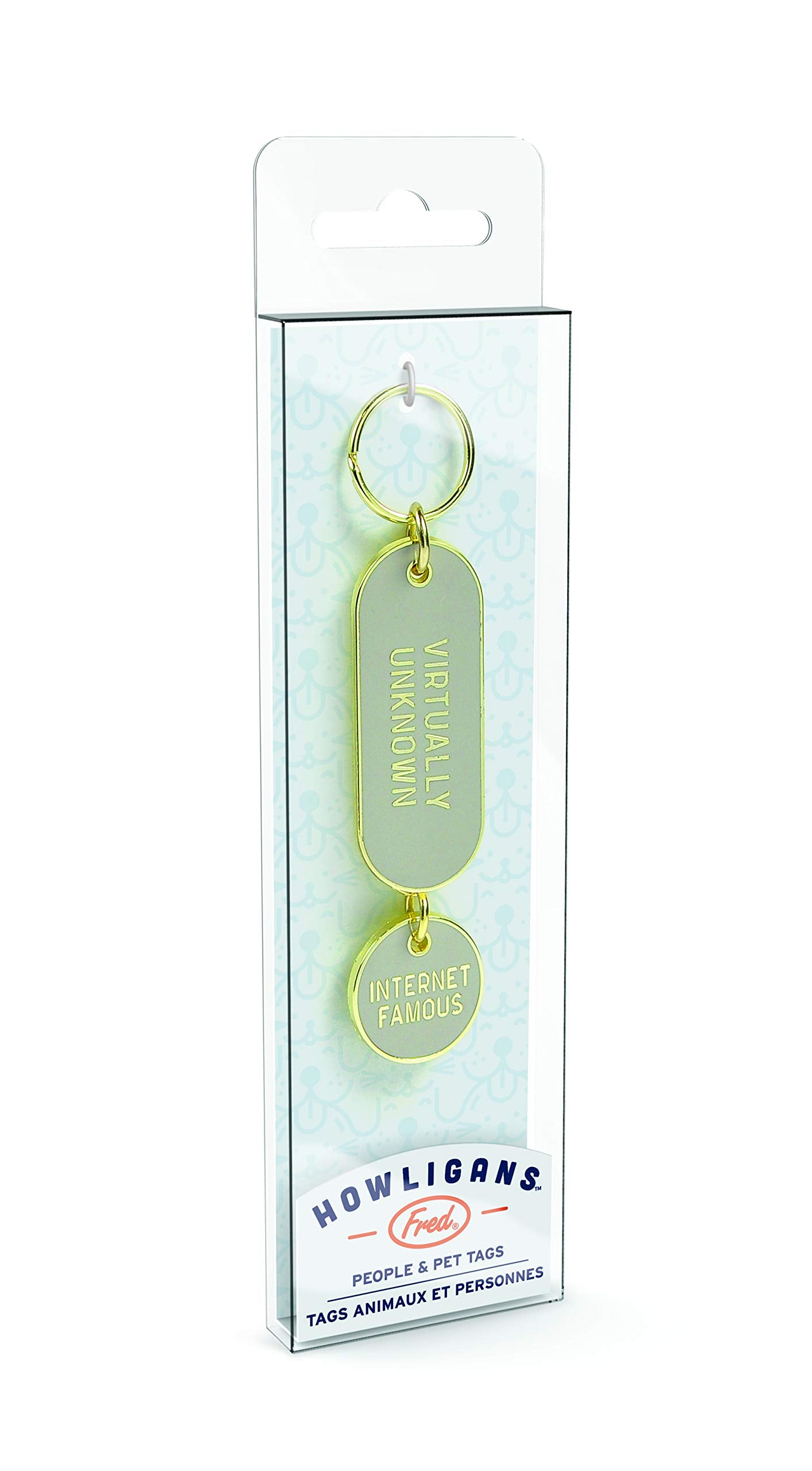 Genuine Fred Howligans - Cat/Kitten Collar Charm Collar Charm Keychain Set - Virtually Unkown/Internet Famous, Grey