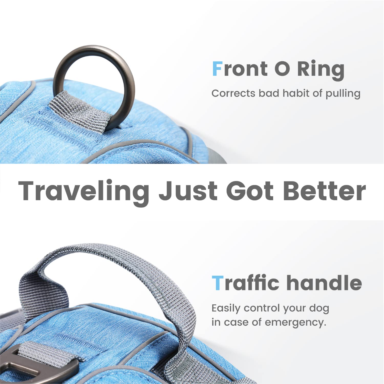 Pawaii Dog Harness For Large Dogs No Pull, No Pull Dog Harness With Pet Id Tag, No Choke Front Clip Harness Dog, Adjustable Soft Padded Pet Vest With Easy Control Handle