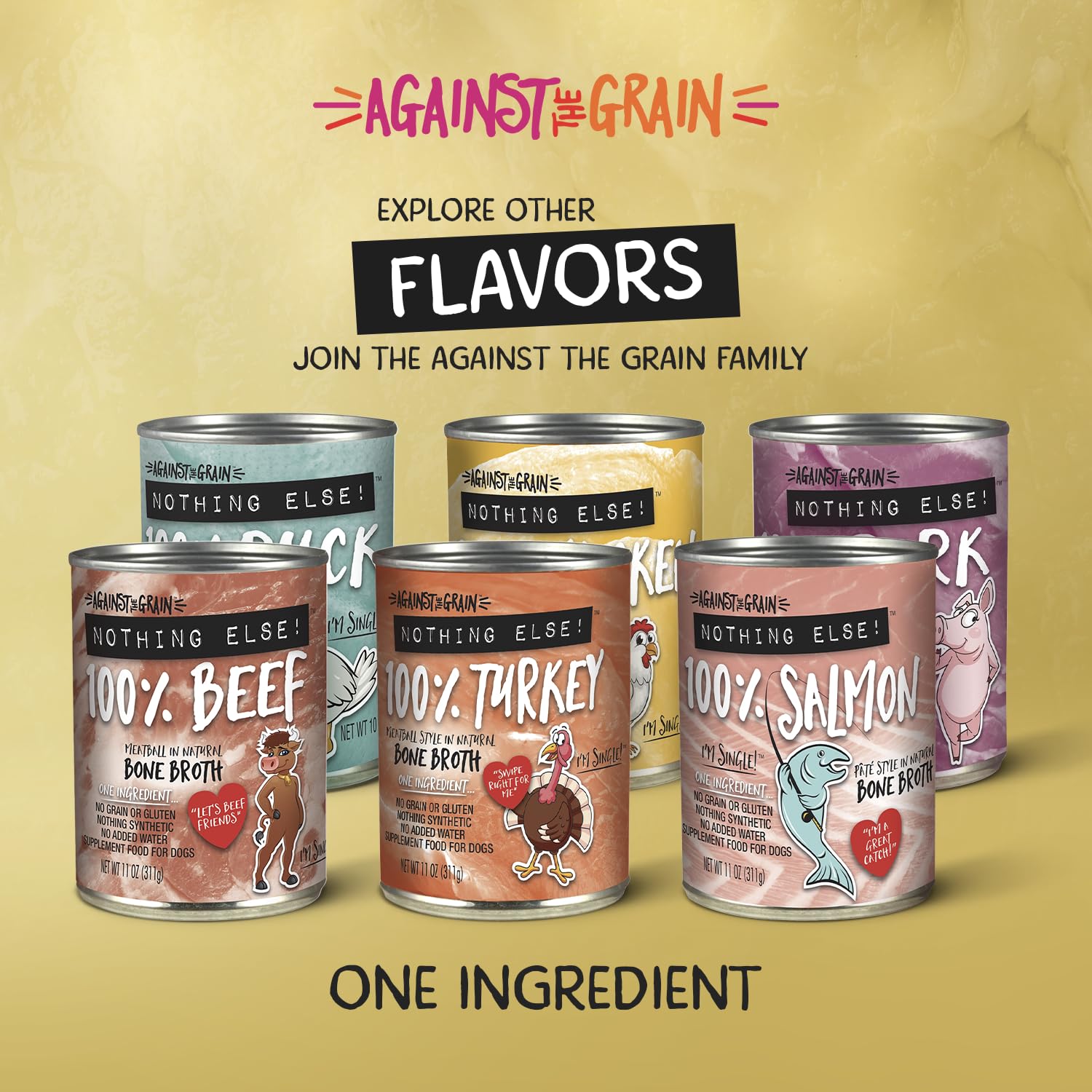 Evangers Against The Grain Nothing Else - One Ingredient: Chicken Canned Dog Food - 12, 11 oz Cans