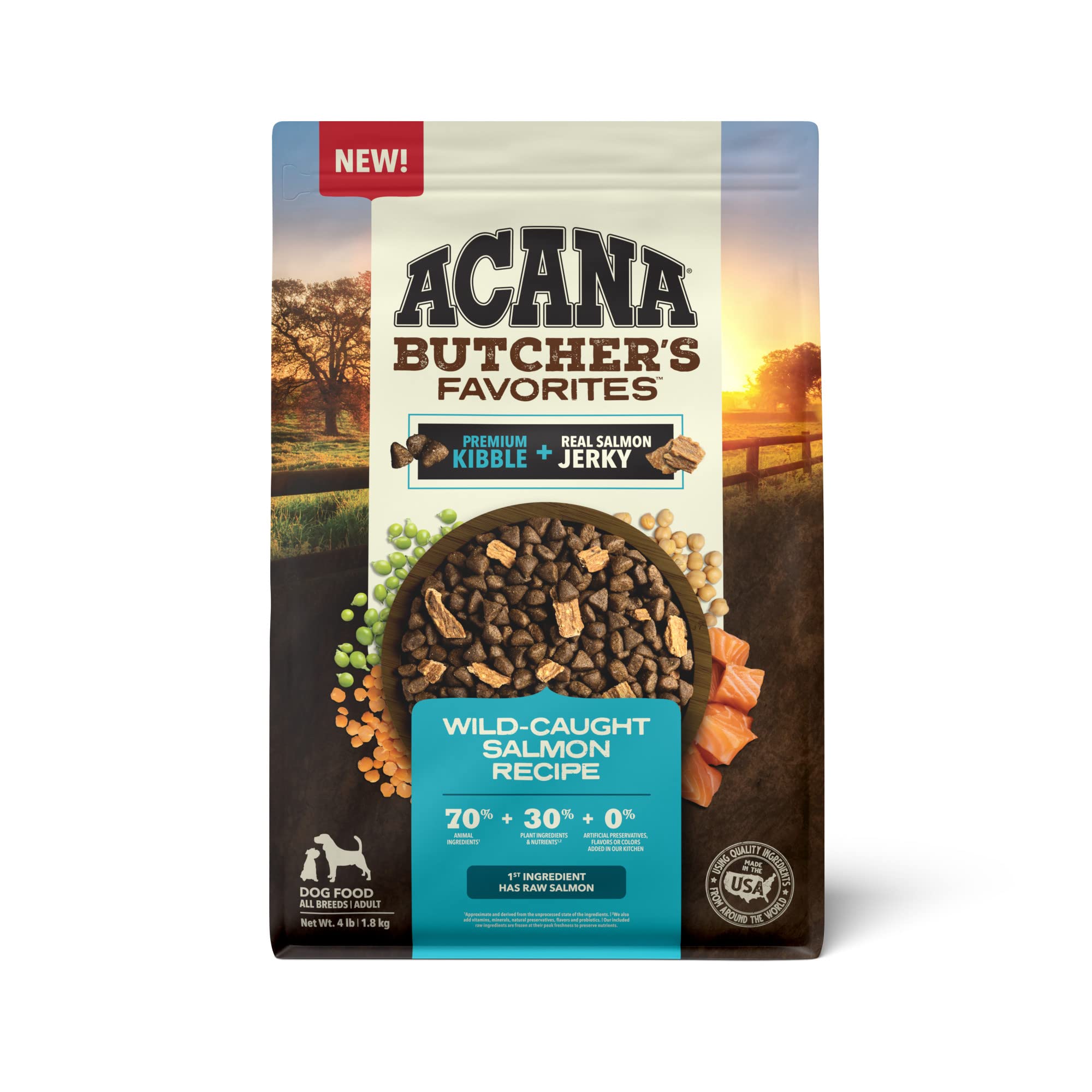 ACANA Butchers Favorites Grain-Free Dry Dog Food Wild-Caught Salmon Recipe 4lb Bag