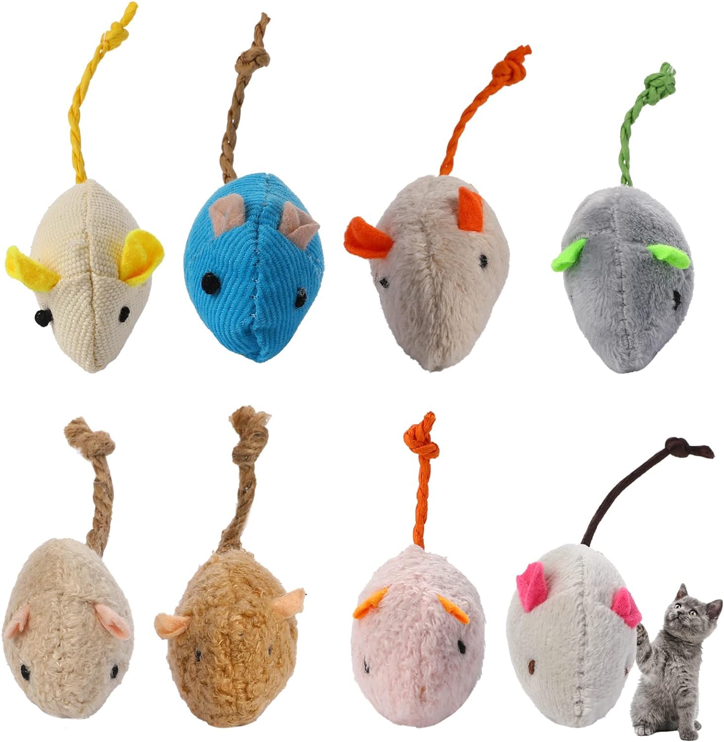 Woofy Catnip Toys Cat Mice Toys, Adorably Cute Home Kitten Catnip Cat Supplies For Hours Of Wholesome Entertainment Perfectly En