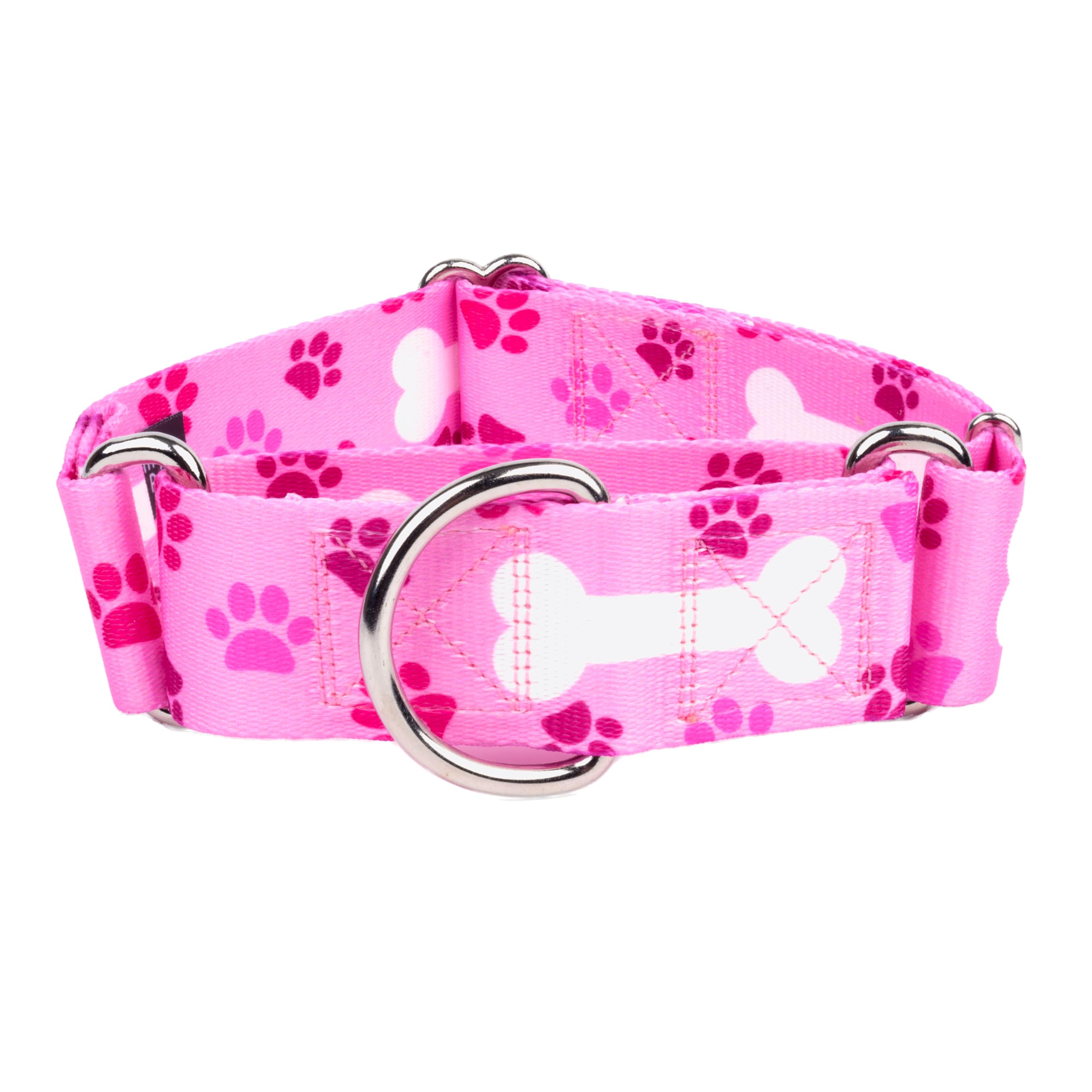 Country Brook Petz - Hossfit Jr Wide Martingale Dog Collar - Dog'S Life Collection Featuring Playful Designs (Pink Oh My Dog, Me